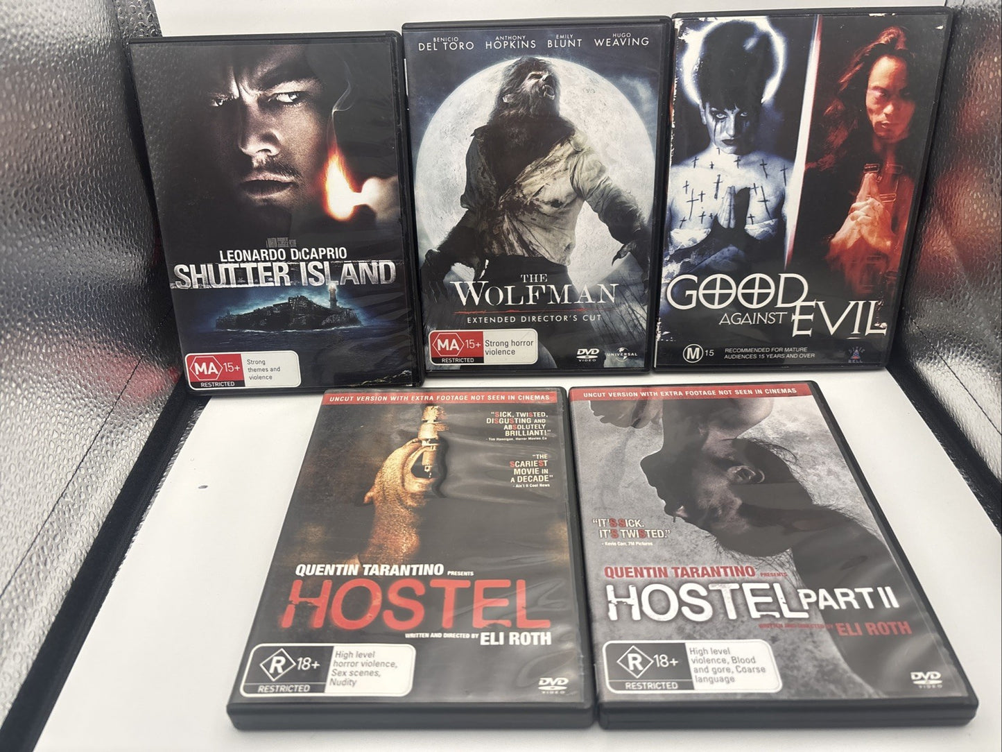 Horror DVD Bundle: Shutter Island, Good Against Evil, Hostel, Hostel 2, The Wolf DVD RetroExchange Australia