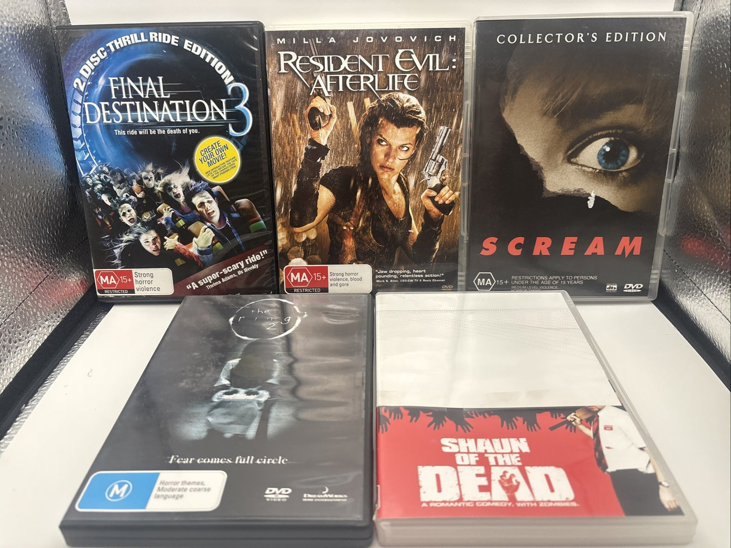 HorrorDVDBundle:Final Destination3, Resident Evil Scream Ring2 Shaun Of The Dead DVD RetroExchange Australia