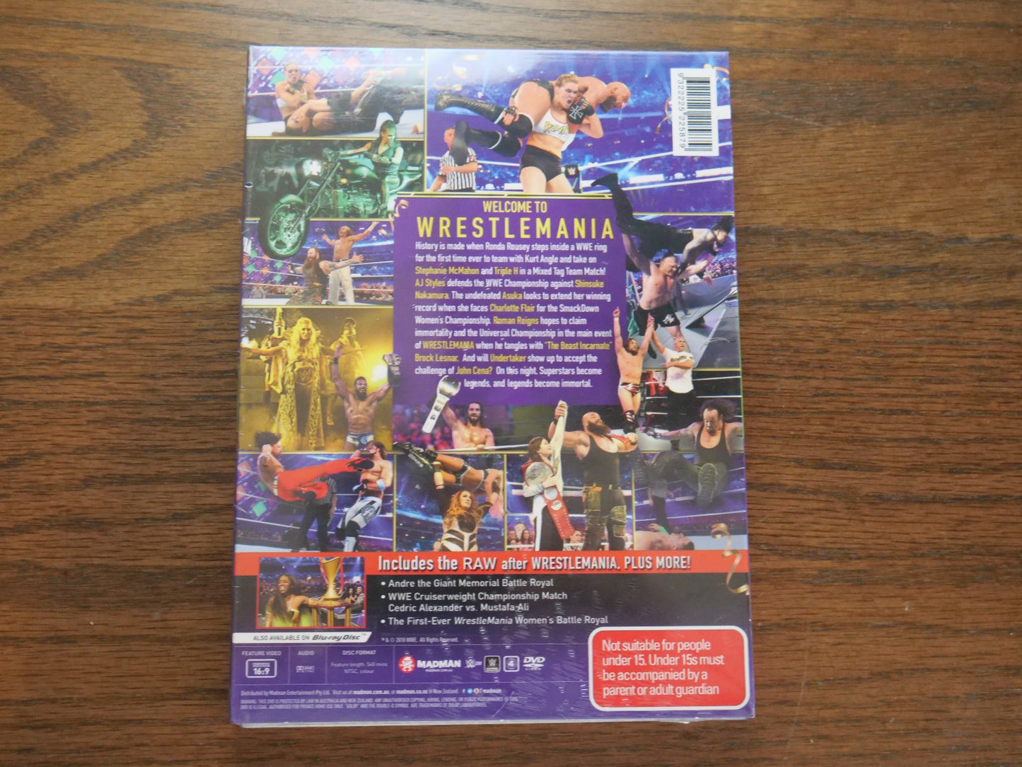 WWE WrestleMania 2018 (DVD, Region 4) 3 Disc Set - Sealed Retro Exchange Australia
