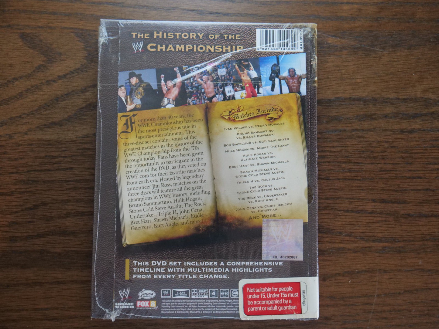 WWE - The History Of The WWE Championship 1963 - 2006 (DVD, Region 4) - Sealed Retro Exchange Australia