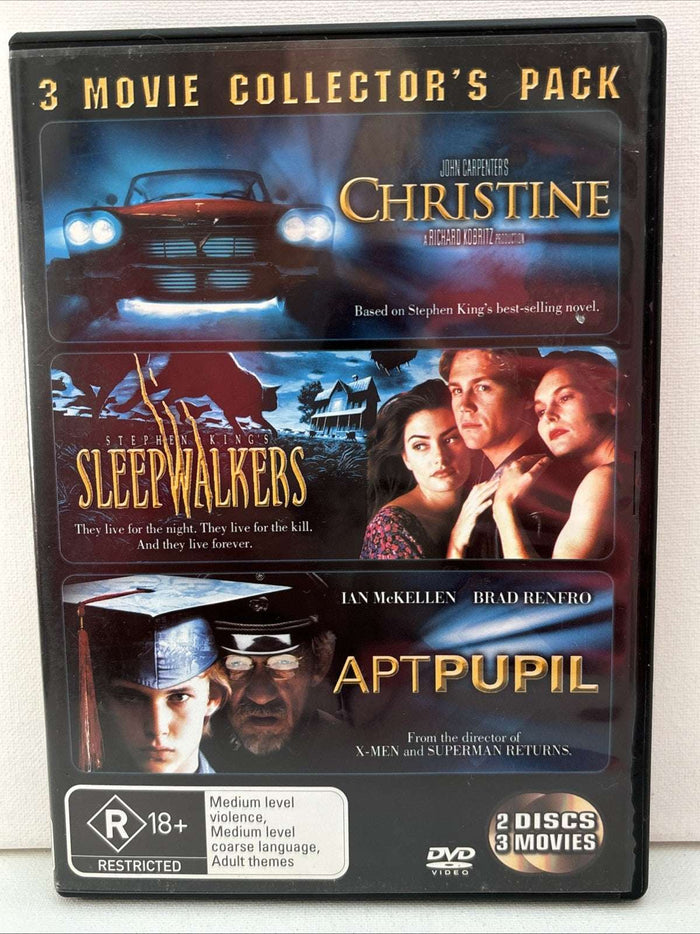 Christine / Sleepwalkers / Apt Pupil (Box Set, DVD, 1983) Horror Region 4 | Retro Exchange