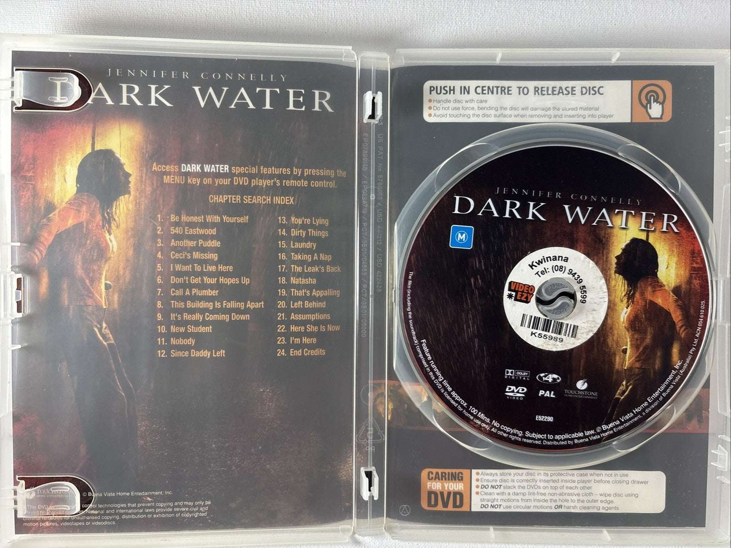 Dark Water (DVD, 2005) Horror Region 4 Retro Exchange Australia