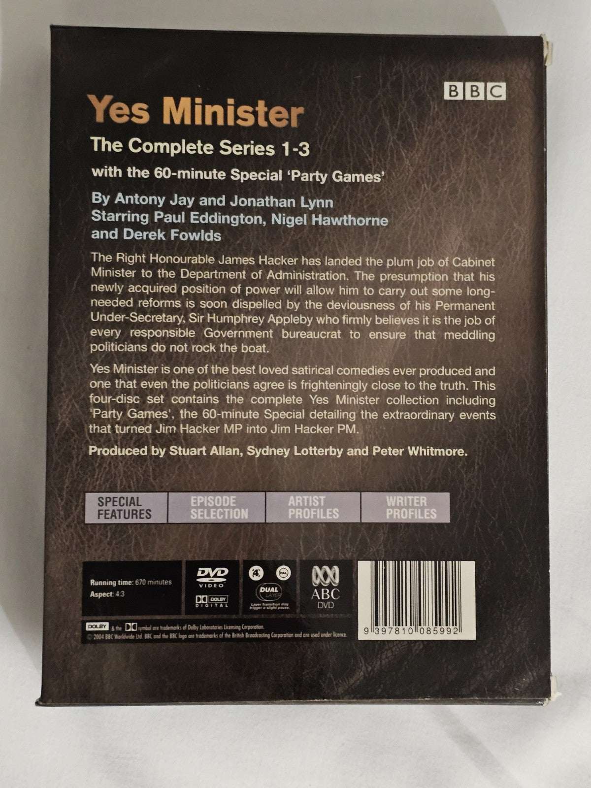 BBC Yes Minister The Complete Series 1-3 DVD Box Set 4 Discs Region 4 Retro Exchange Australia