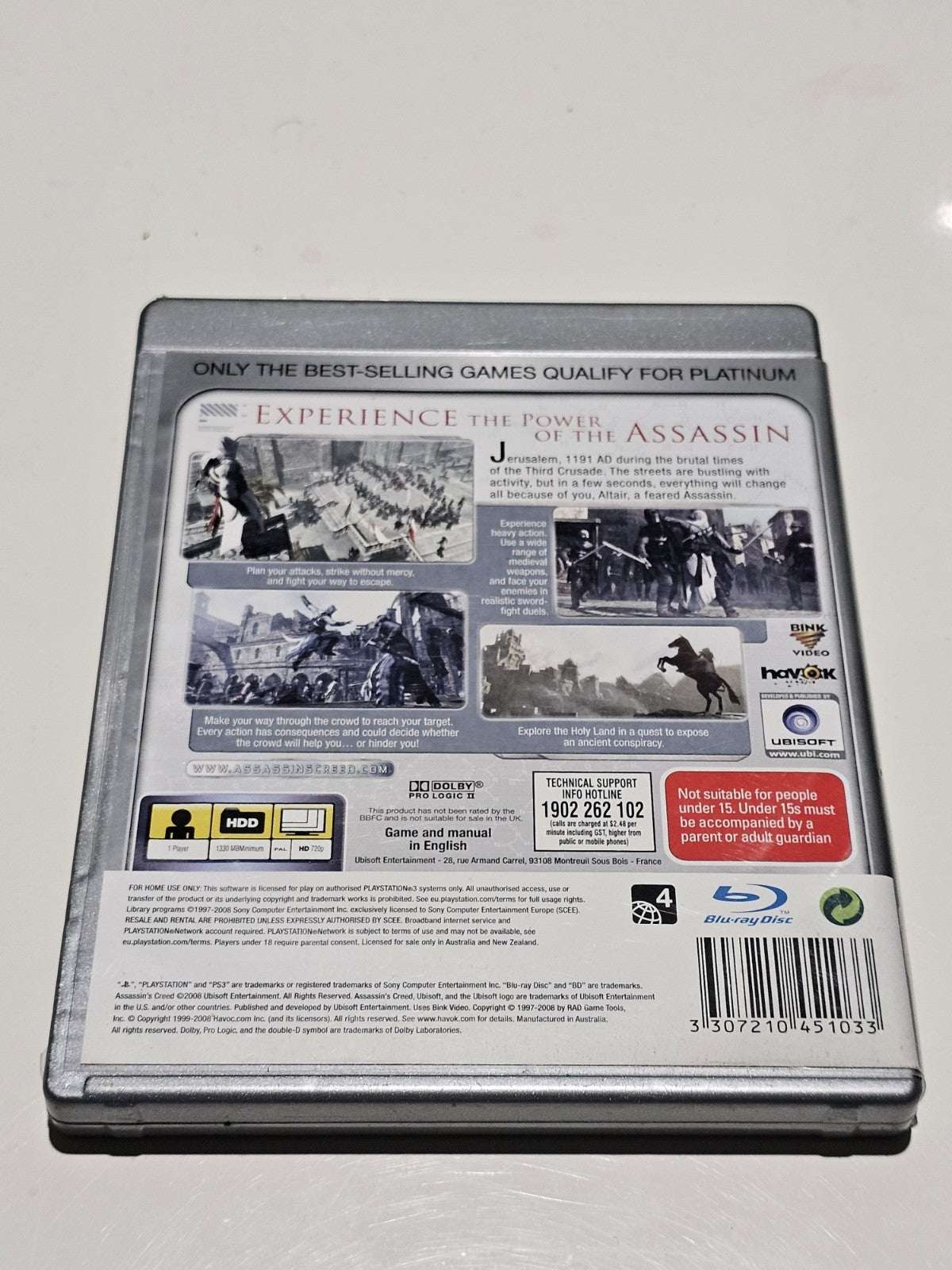 Assassin’s Creed (Sony Playstation PS3) - Complete With Manual - Tested PlayStation 3 PS3 Game Retro Exchange Australia
