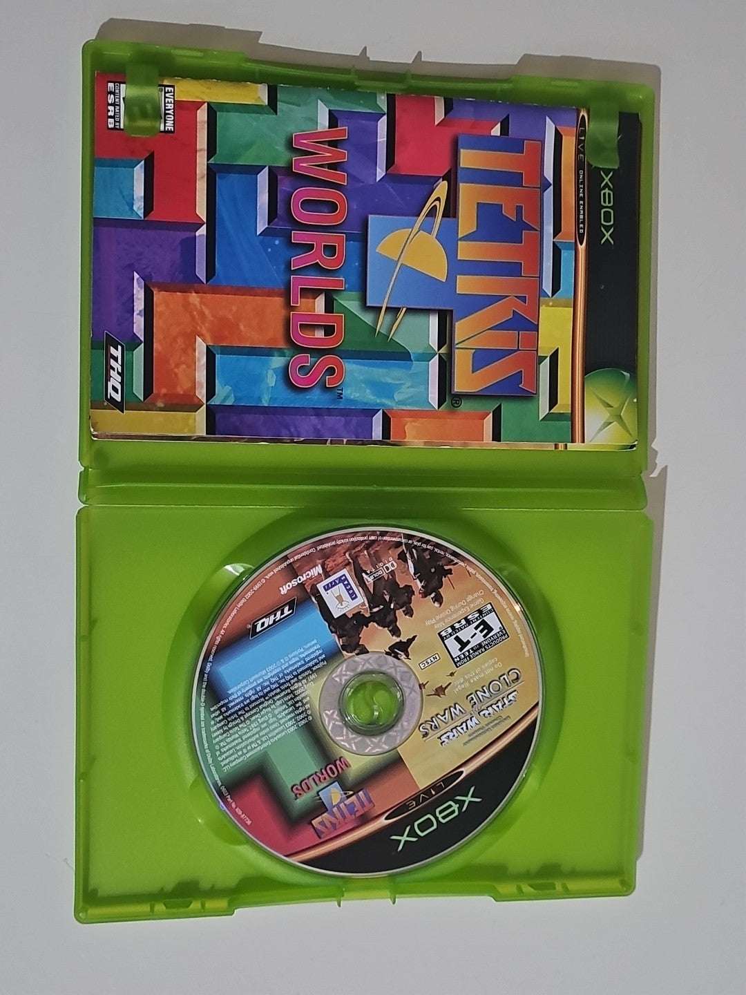 Microsoft Xbox Game - Star Wars: The Clone Wars/Tetris Worlds - NTSC Original Xbox Retro Exchange Australia