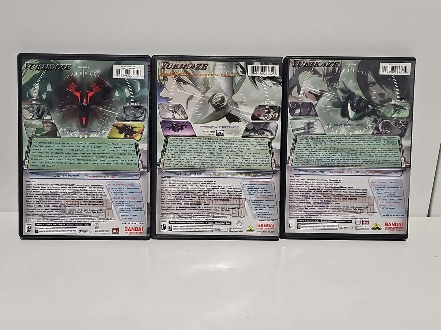 Yukikaze Fog of War Danger Zone Evacuation DVD 2-Disc Sets Anime Bandai Region 1 Dvd Box Set Retro Exchange Australia