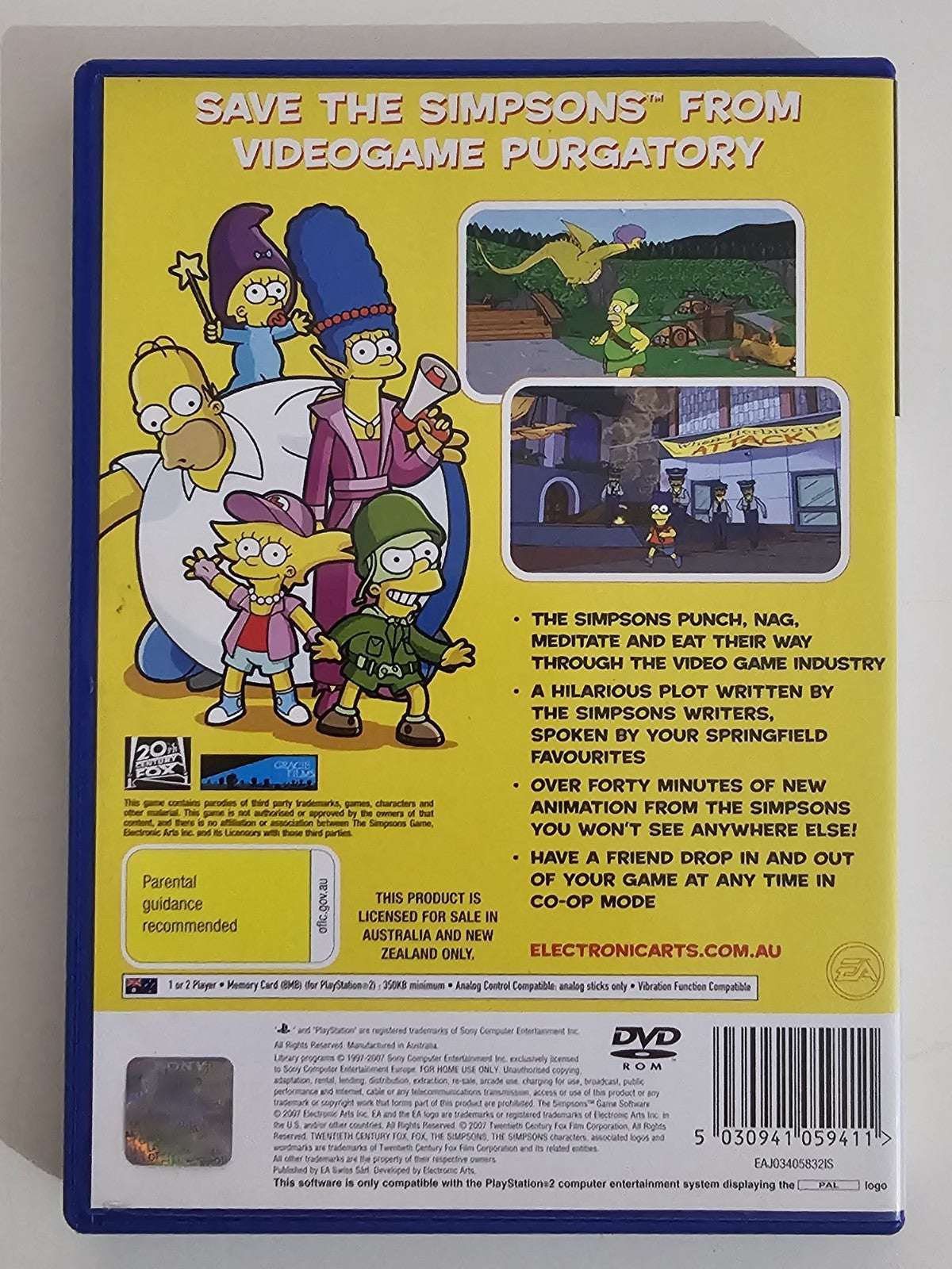 Sony PlayStation 2 Game - The Simpsons Game - PAL - With Manual PlayStation 2 PS2 Retro Exchange Australia