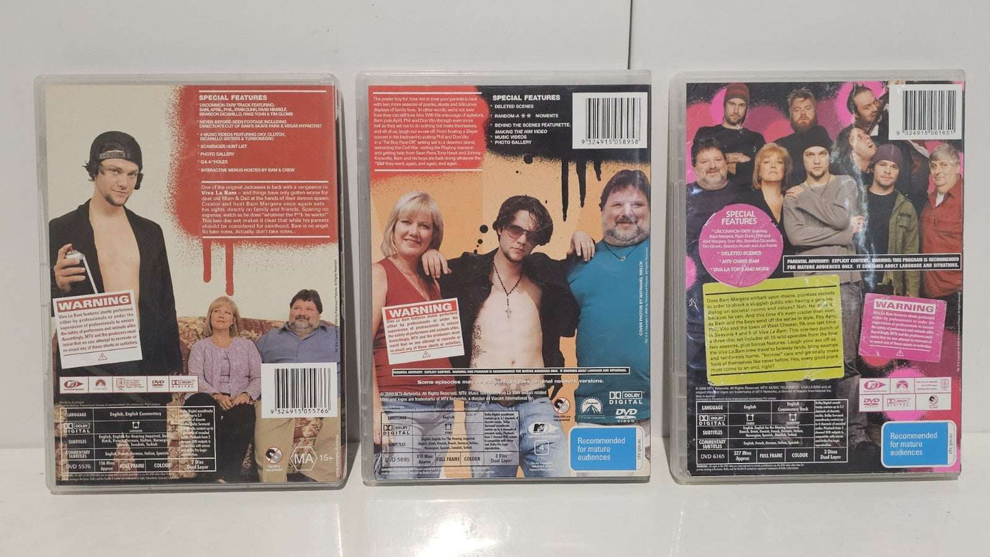 Viva La Bam Seasons 1–5 DVD Bundle MTV Bam Margera Uncensored Set - Region 4 Retro Exchange Australia