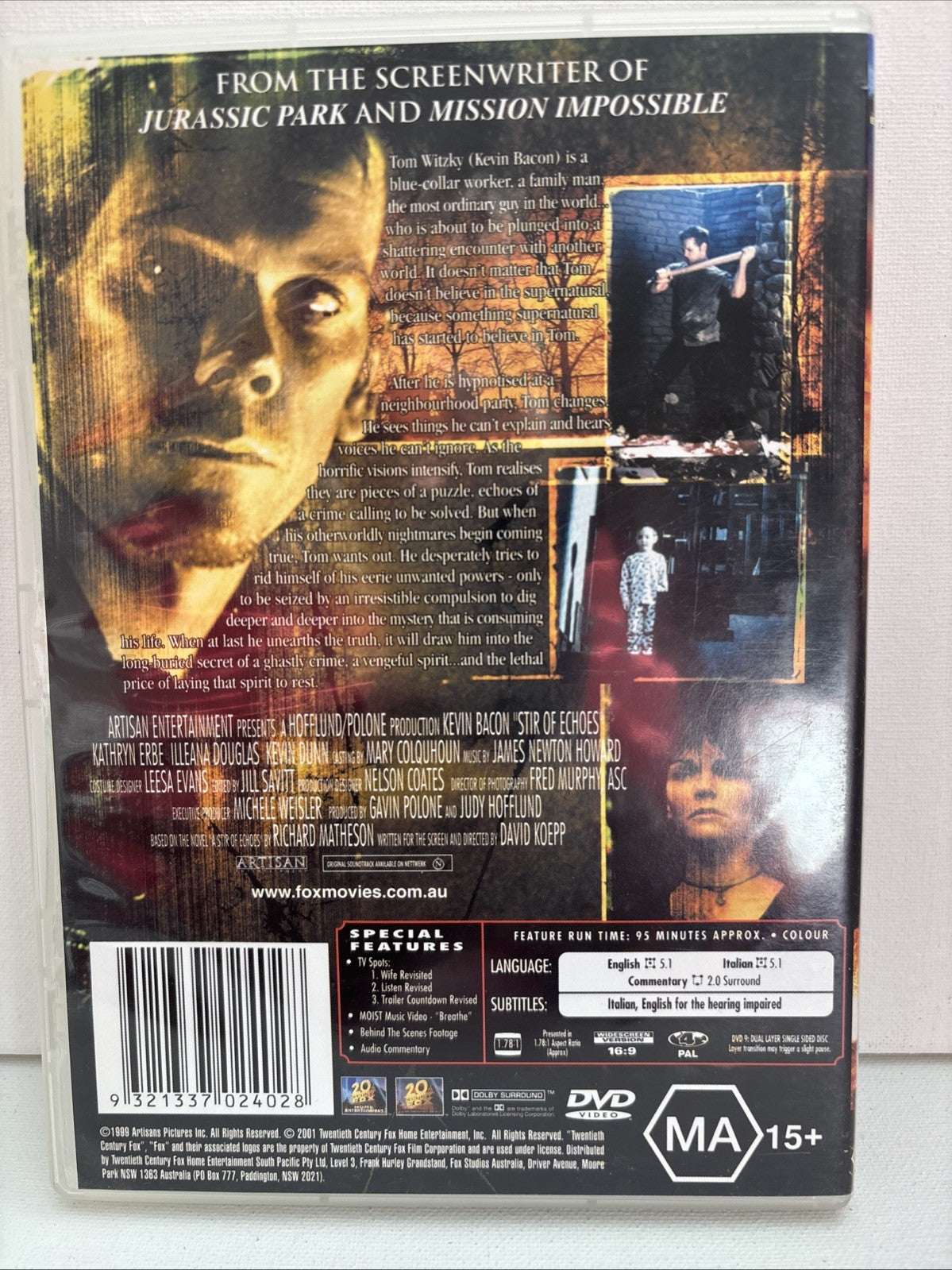 Stir of Echoes (DVD, 1999) Horror Region 4 Retro Exchange Australia