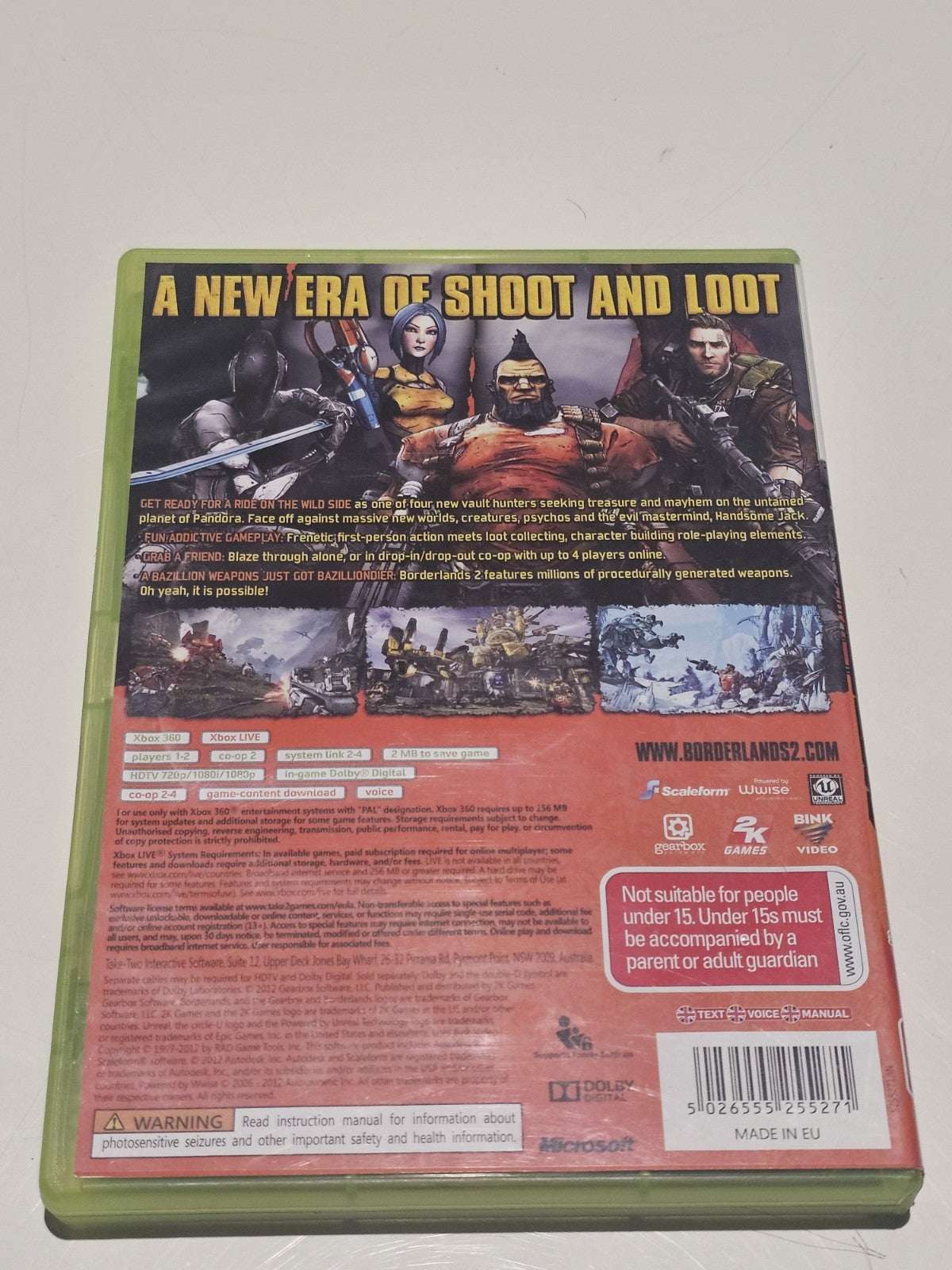 Borderlands 2 - Xbox 360 - Complete with Manual - PAL Game Retro Exchange Australia