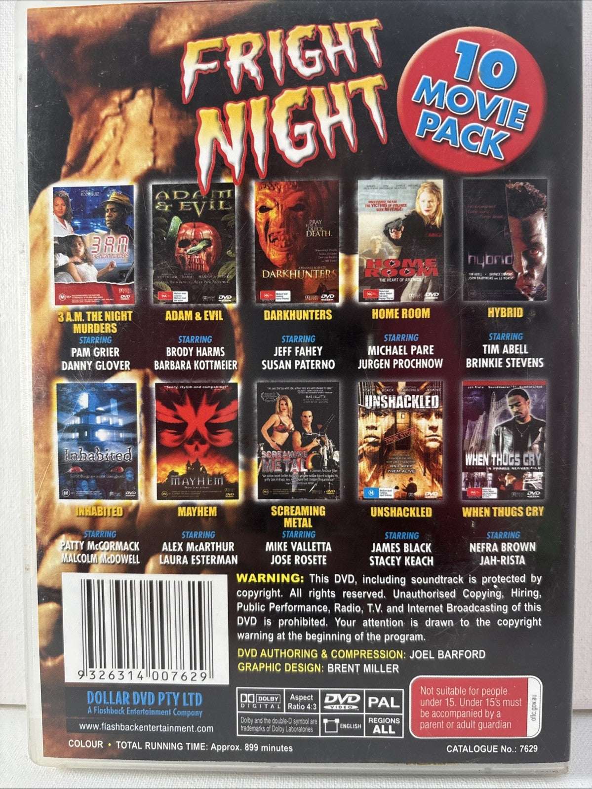 Fright Night 10 Movie Pack DVD Horror All Regions Retro Exchange Australia