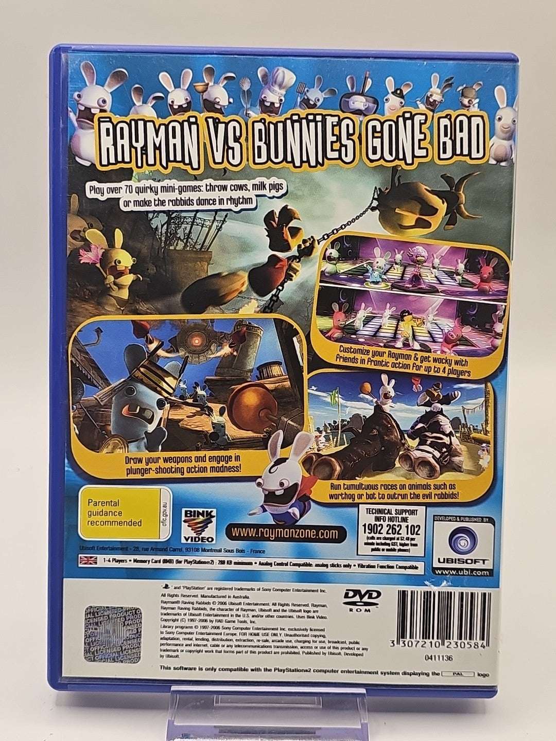 Rayman Raving Rabbids Sony PlayStation 2 PS2 PAL Complete with Manual Tested Game Retro Exchange Australia
