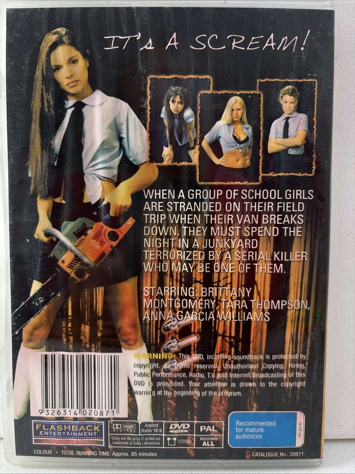 Scream Bloody Murder DVD Horror Retro Exchange Australia