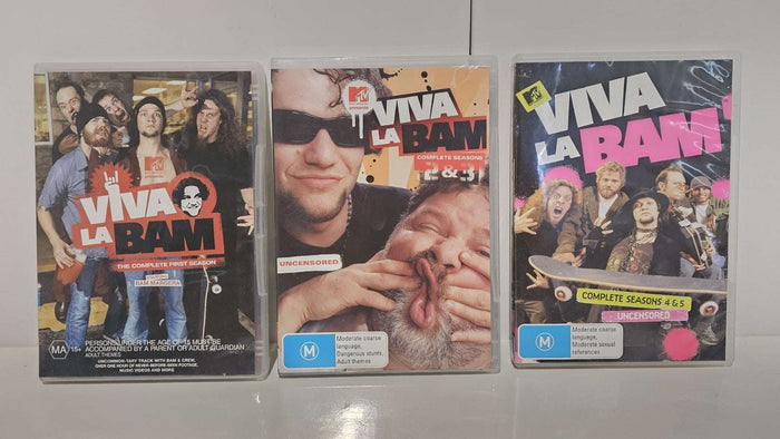 Viva La Bam Seasons 1–5 DVD Bundle MTV Bam Margera Uncensored Set - Region 4 Retro Exchange Australia