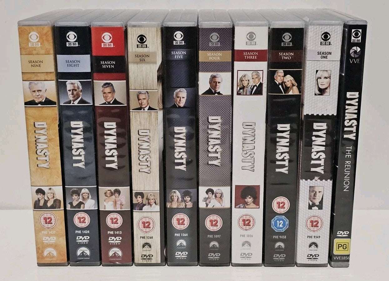 Dynasty Complete Series DVD Box Set Seasons 1–9 + Reunion Mini Series Pal Reg 2 Retro Exchange Australia