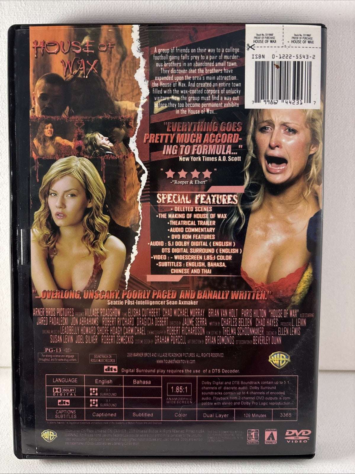 The House of Wax (DVD, 2005) Horror Retro Exchange Australia