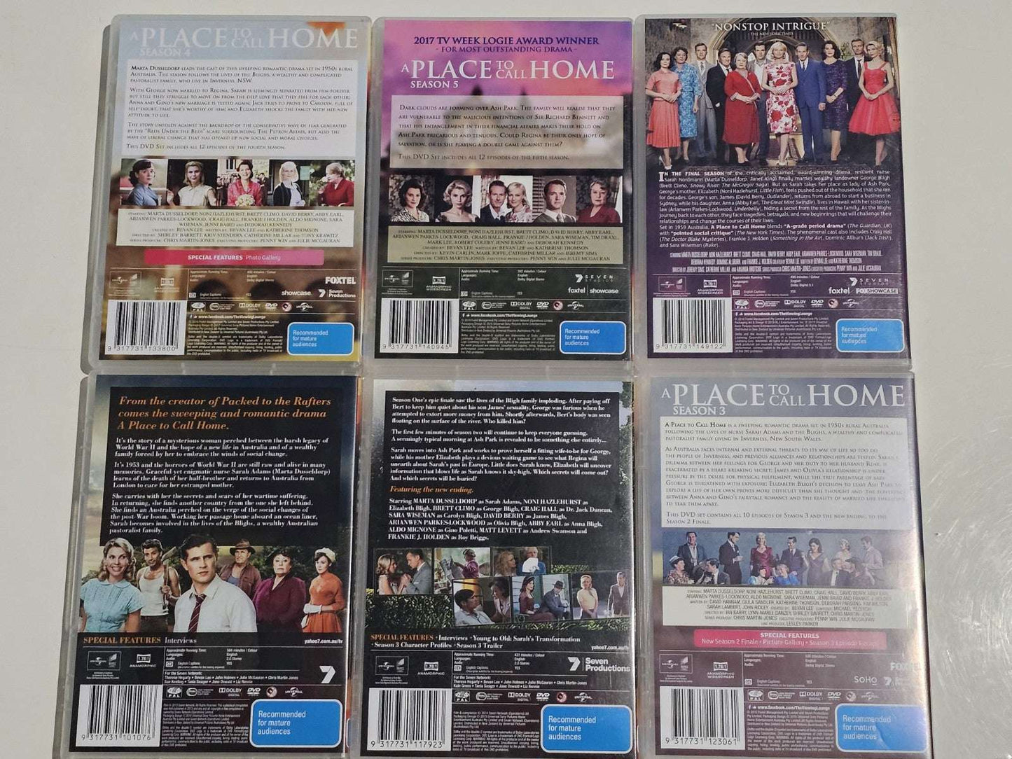 A Place To Call Home - Complete Series Seasons 1-6 (1 2 3 4 5 6, DVD, Region 4) Dvd Box Set Retro Exchange Australia