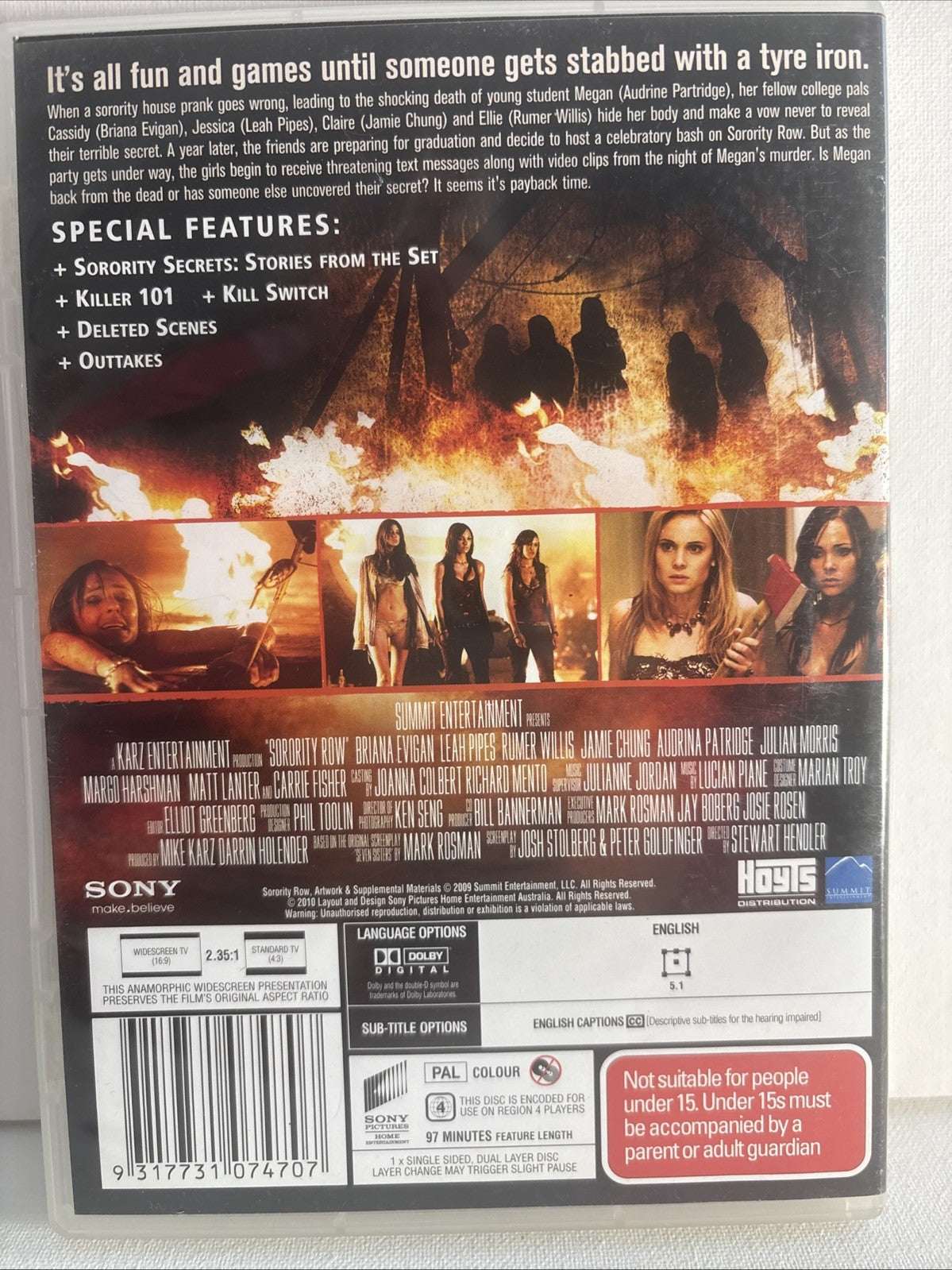 Sorority Row (DVD, 2009) Horror Retro Exchange Australia