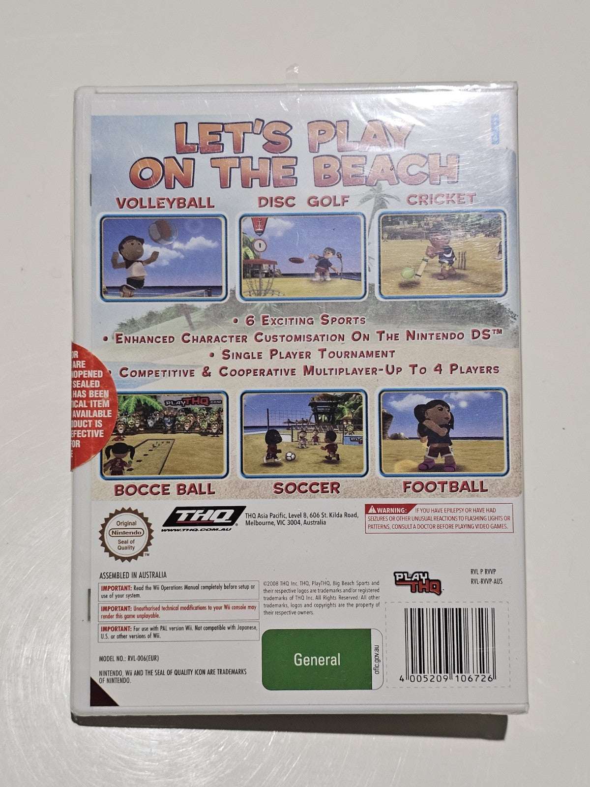 Big Beach Sports (Nintendo Wii, 2008) AUS PAL - Brand New & Sealed Game Retro Exchange Australia