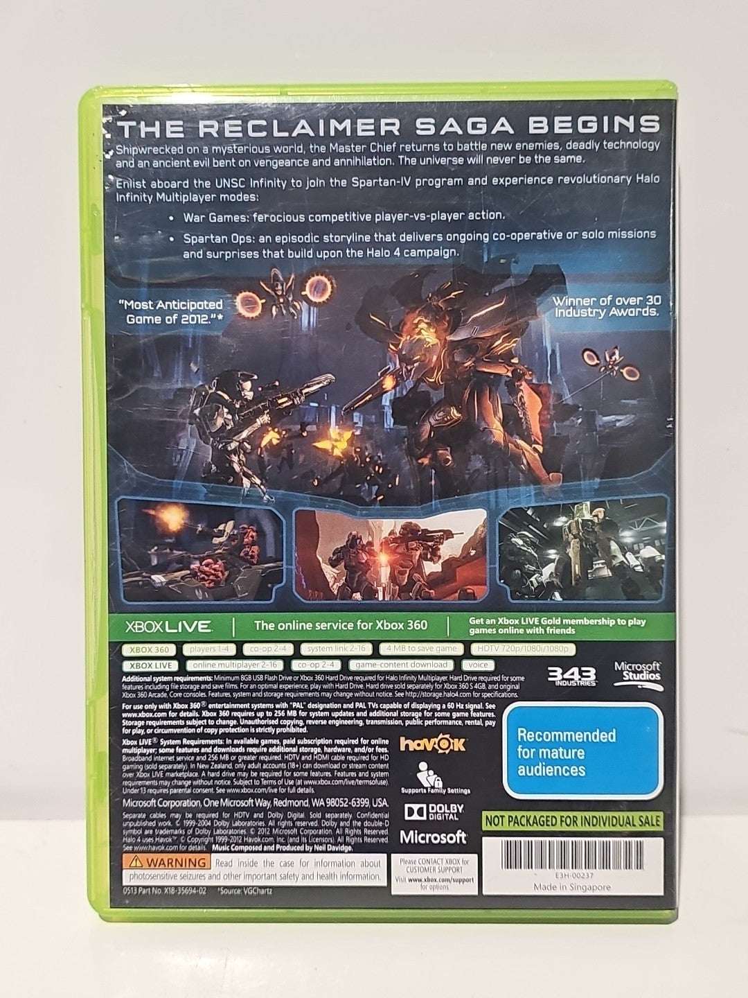 Microsoft Xbox 360 Game - Halo 4 Retro Exchange Australia