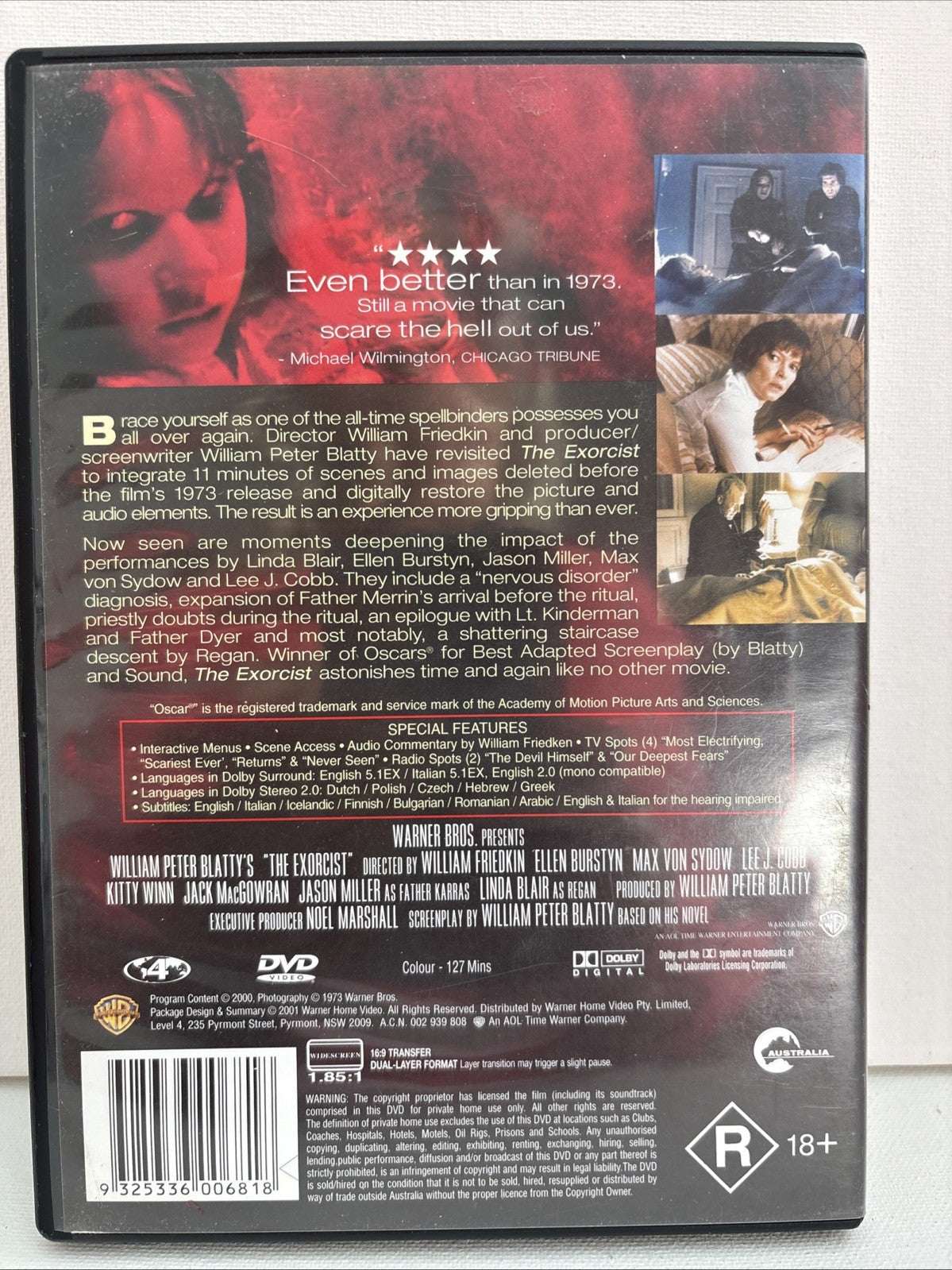Exorcist, The-The Version You've Never Seen (DVD, 1973) Horror Region 4 Retro Exchange Australia