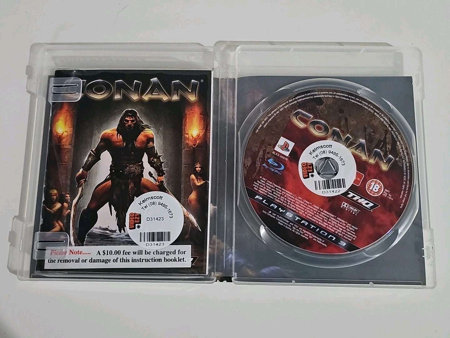 Conan Playstation 3 PS3 Game Retro Exchange Australia