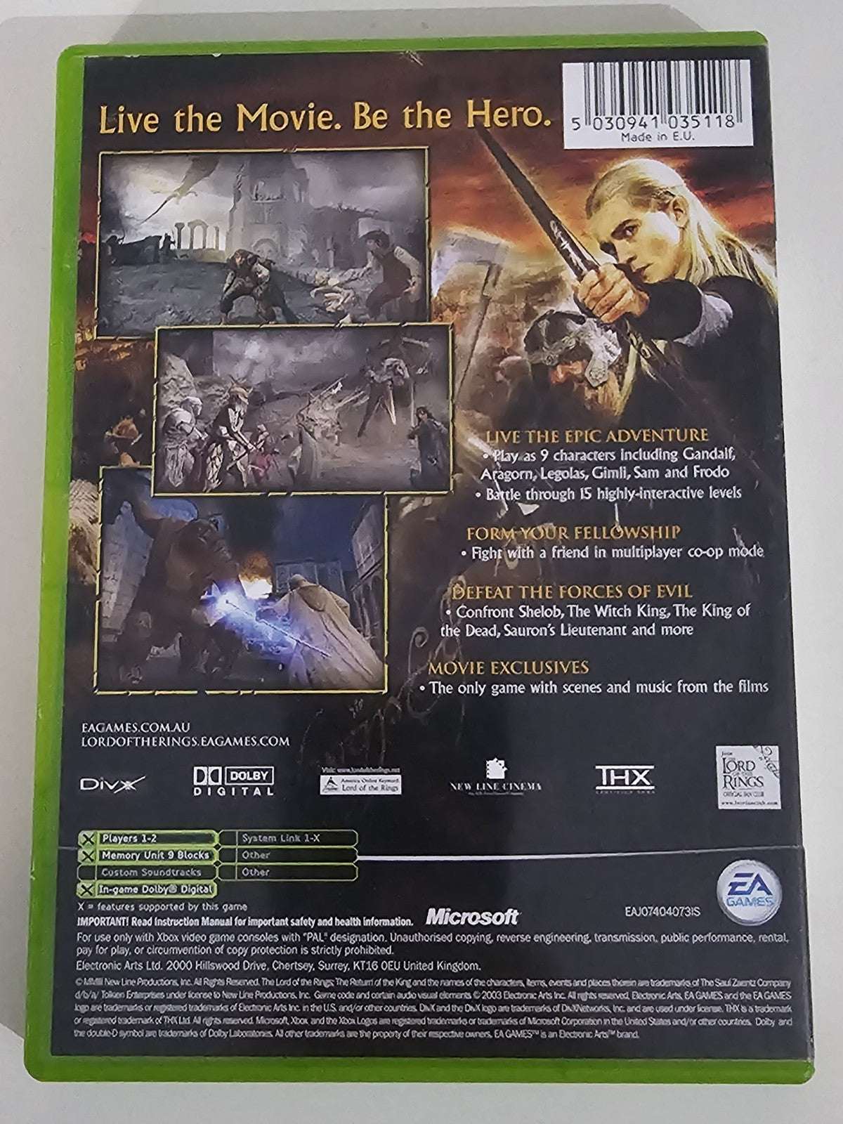 The Lord Of The Rings The Return Of The King Ps2 Pal Official Stamp Trilogy Au PlayStation 2 PS2 Game Retro Exchange