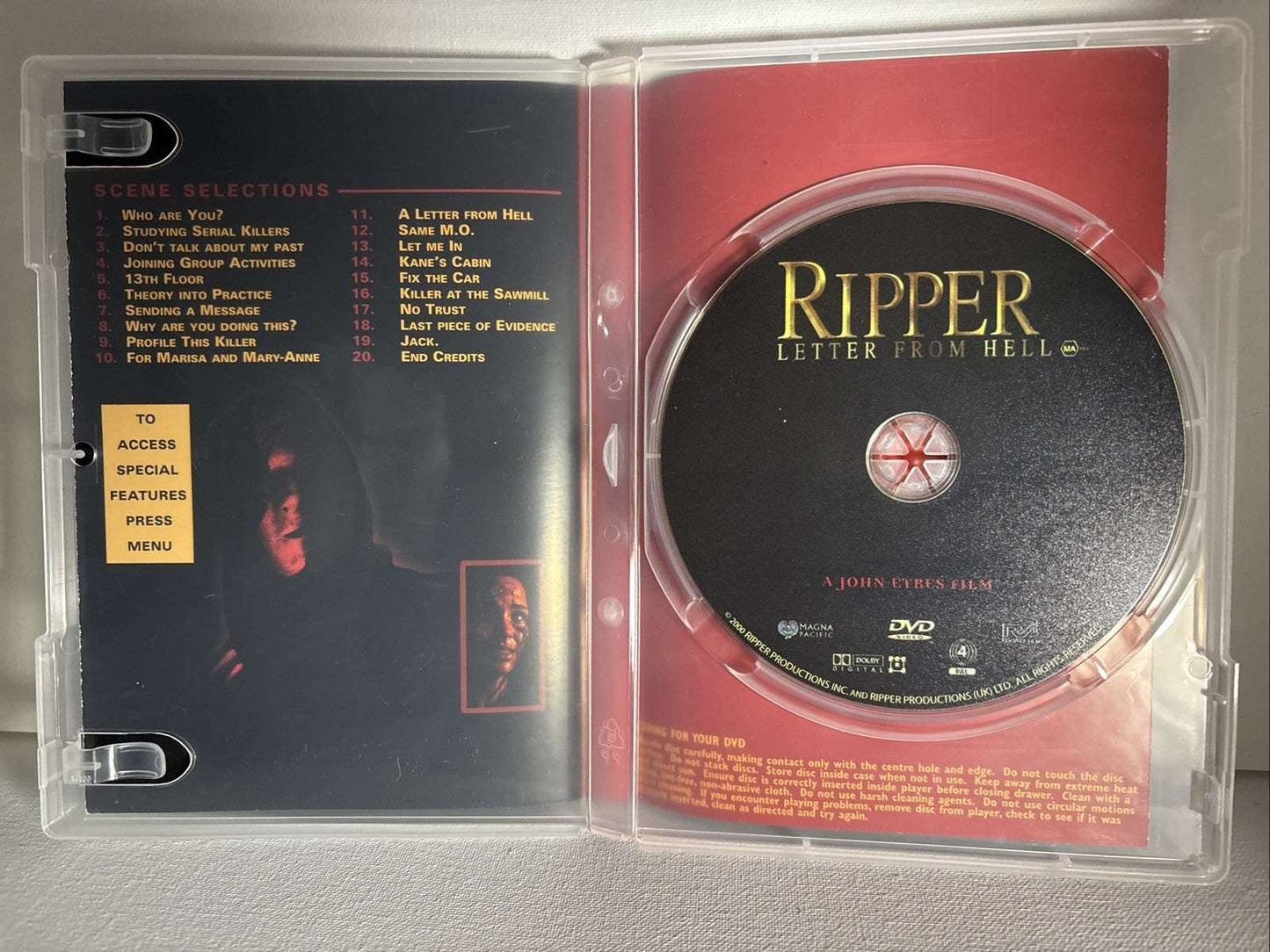 Ripper-Letter from Hell (DVD, 2000) Horror Region 4 Retro Exchange Australia