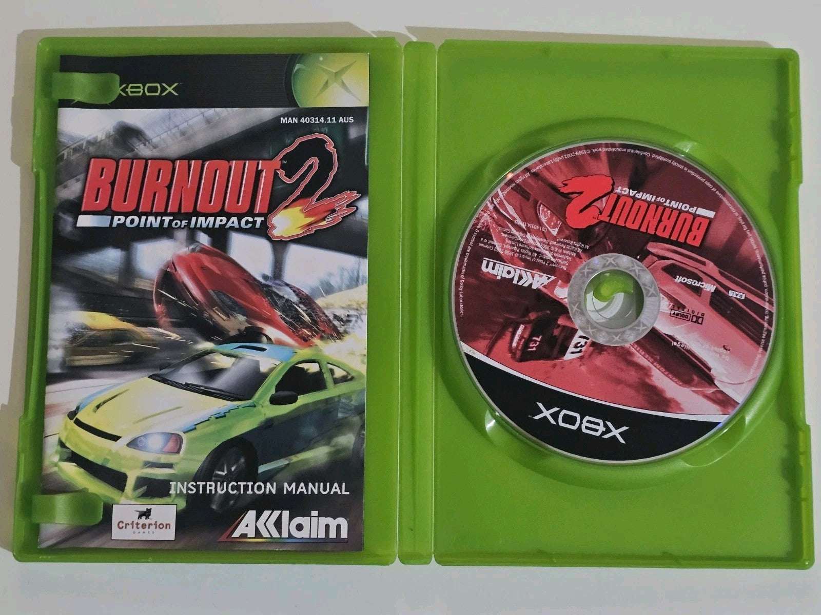 Microsoft Xbox Game - Burnout 2: Point of Impact Original Xbox Retro Exchange Australia