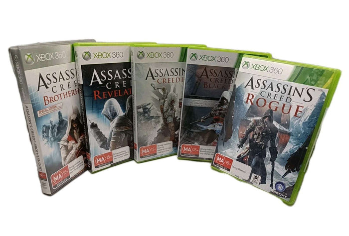 Xbox 360 Assassin's Creed Bundle | Brotherhood | 3 | Revelations | Rogue | PAL | Retro Exchange