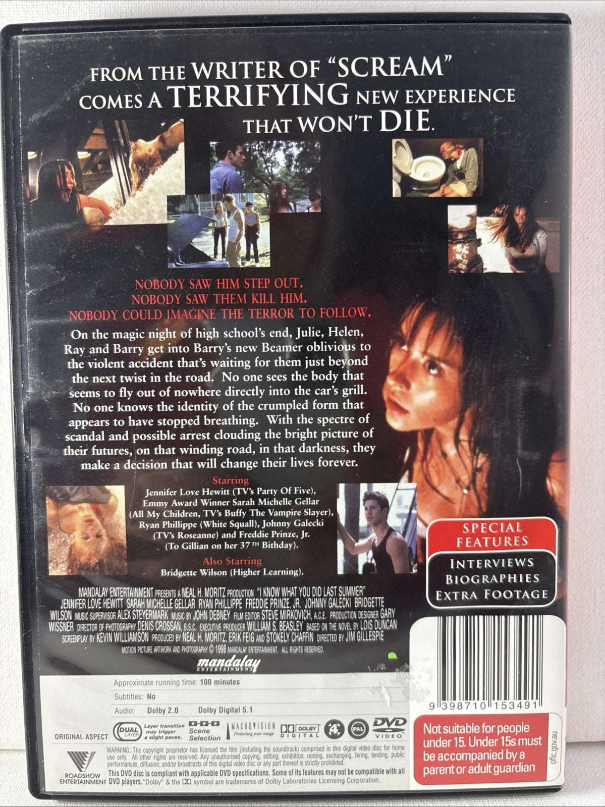 I Know What You Did Last Summer (DVD, 1997) Horror Region 4 Retro Exchange Australia