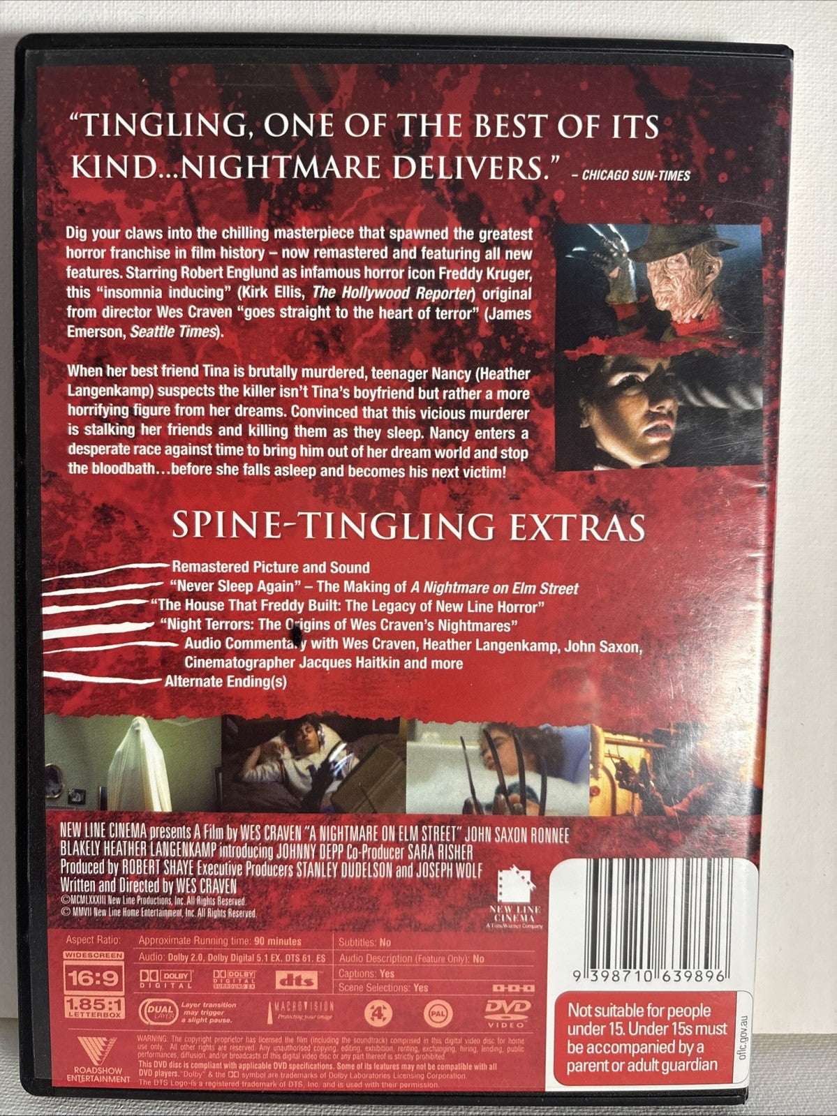 Nightmare on Elm Street-Remastered (DVD, 1984) Horror Region 4 Retro Exchange Australia
