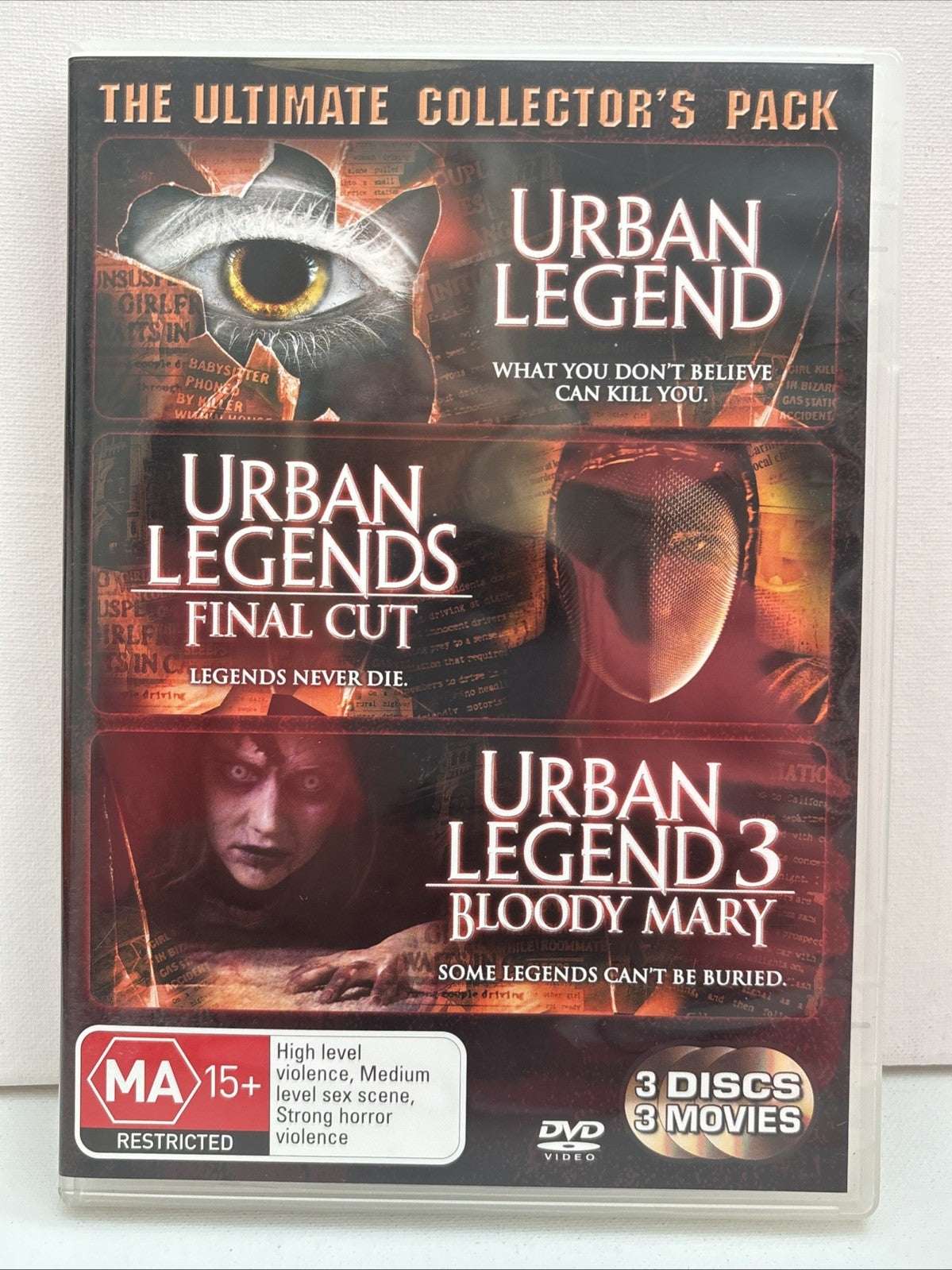Urban Legend / Urban Legends - Final Cut / Urban Legends - Bloody Mary Horror Dvd Retro Exchange Australia