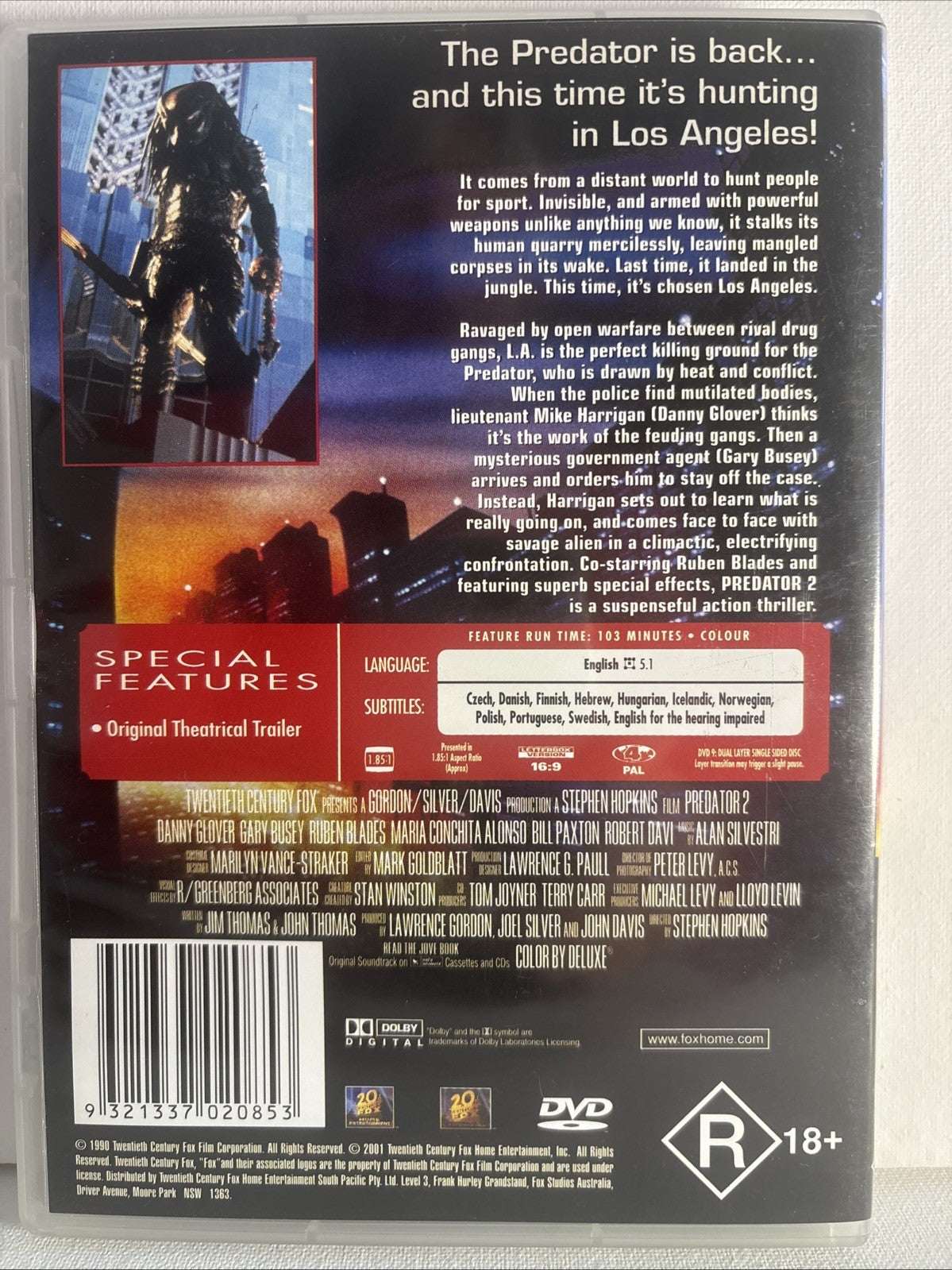 Predator 2 (DVD, 1990) Horror Region 4 Retro Exchange Australia