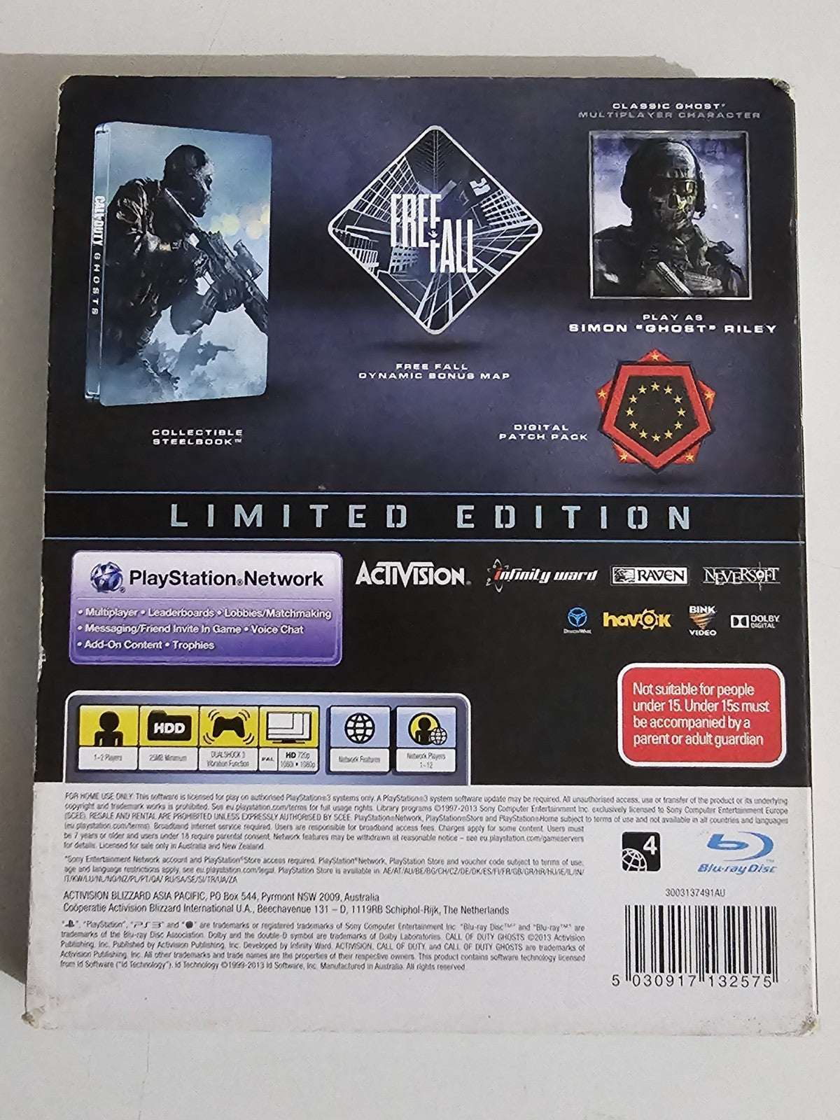 Call Of Duty - Ghosts Limited Edition - Steelbook (PS4) PlayStation 4 PS4 Game Retro Exchange Australia