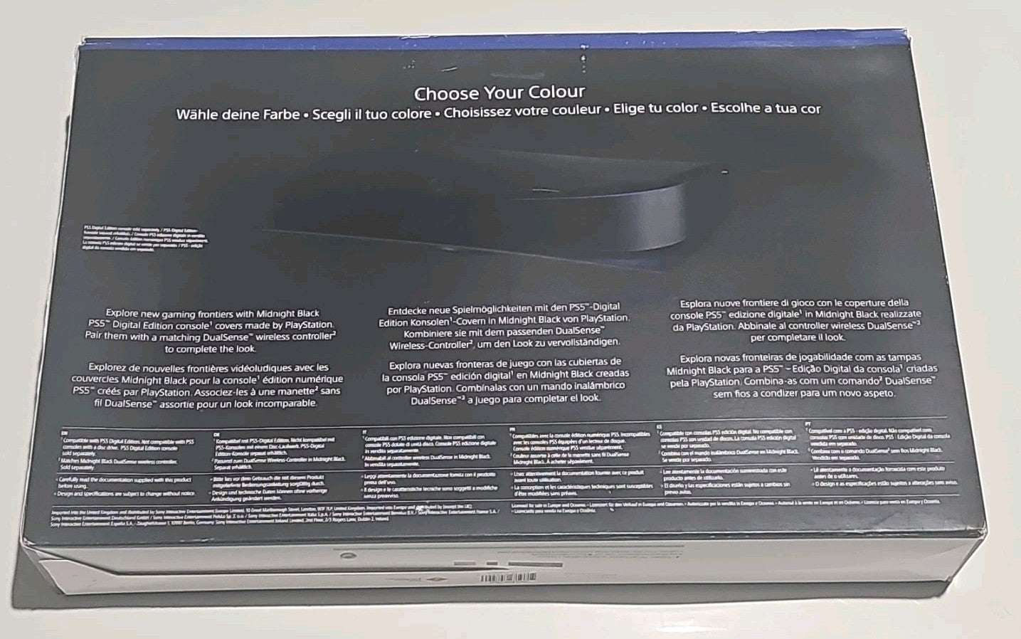 Genuine Sony PS5 Digital Edition - Cover - Midnight Black - Brand New In Box PlayStation 5 PS5 Accessory Retro Exchange