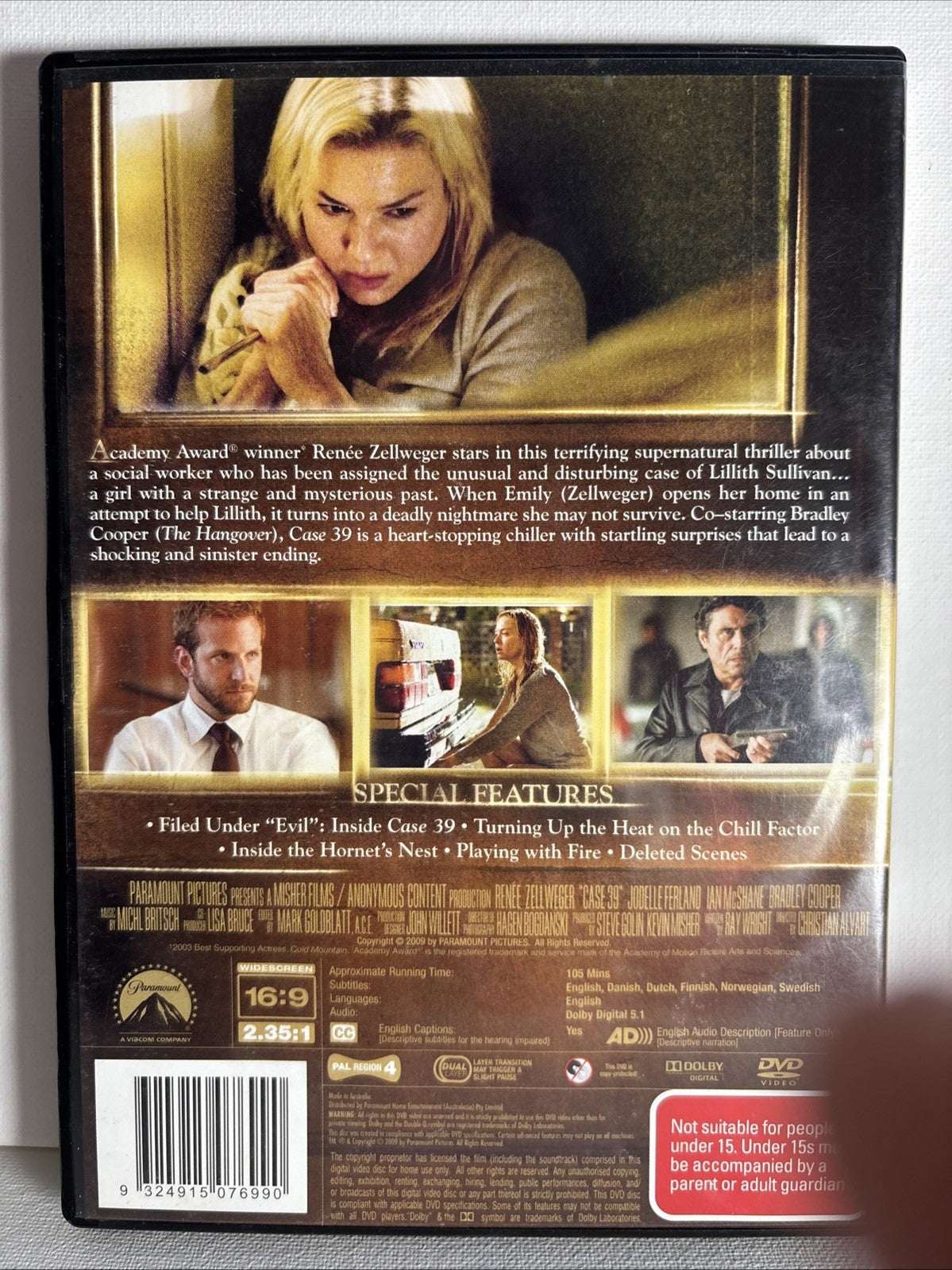 Case 39 (DVD, 2009) Horror Region 4 Retro Exchange Australia