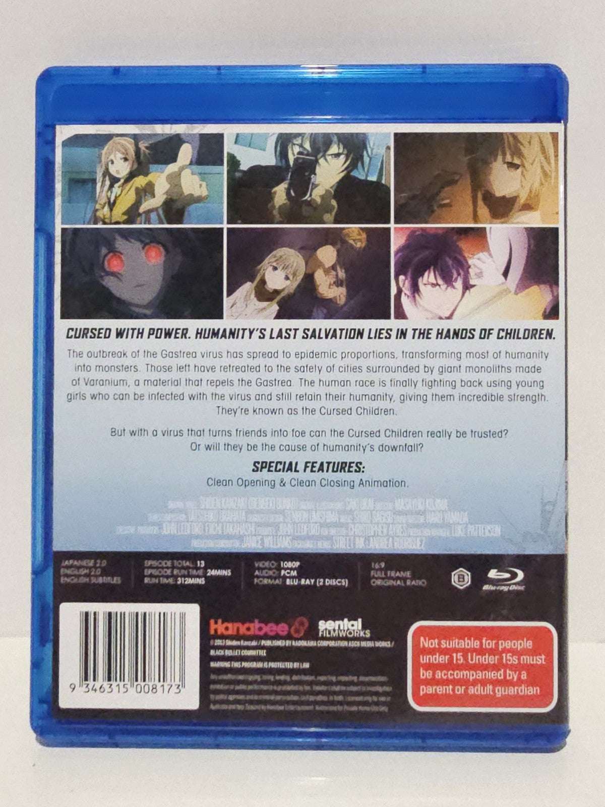 Black Bullet The Complete Series Blu-ray Anime Hanabee 2 Discs VGC Region B Dvd Box Set Retro Exchange Australia