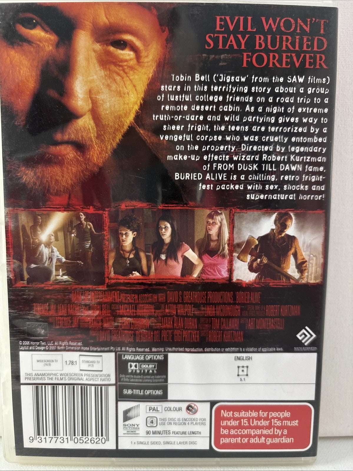 Buried Alive (DVD, 2007) Horror Region 4 Retro Exchange Australia