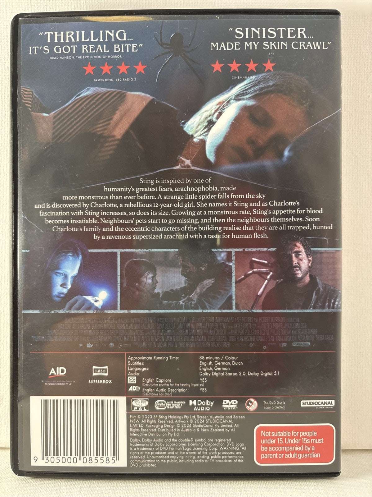 Sting (DVD, 2024) Horror Region 4 Retro Exchange Australia