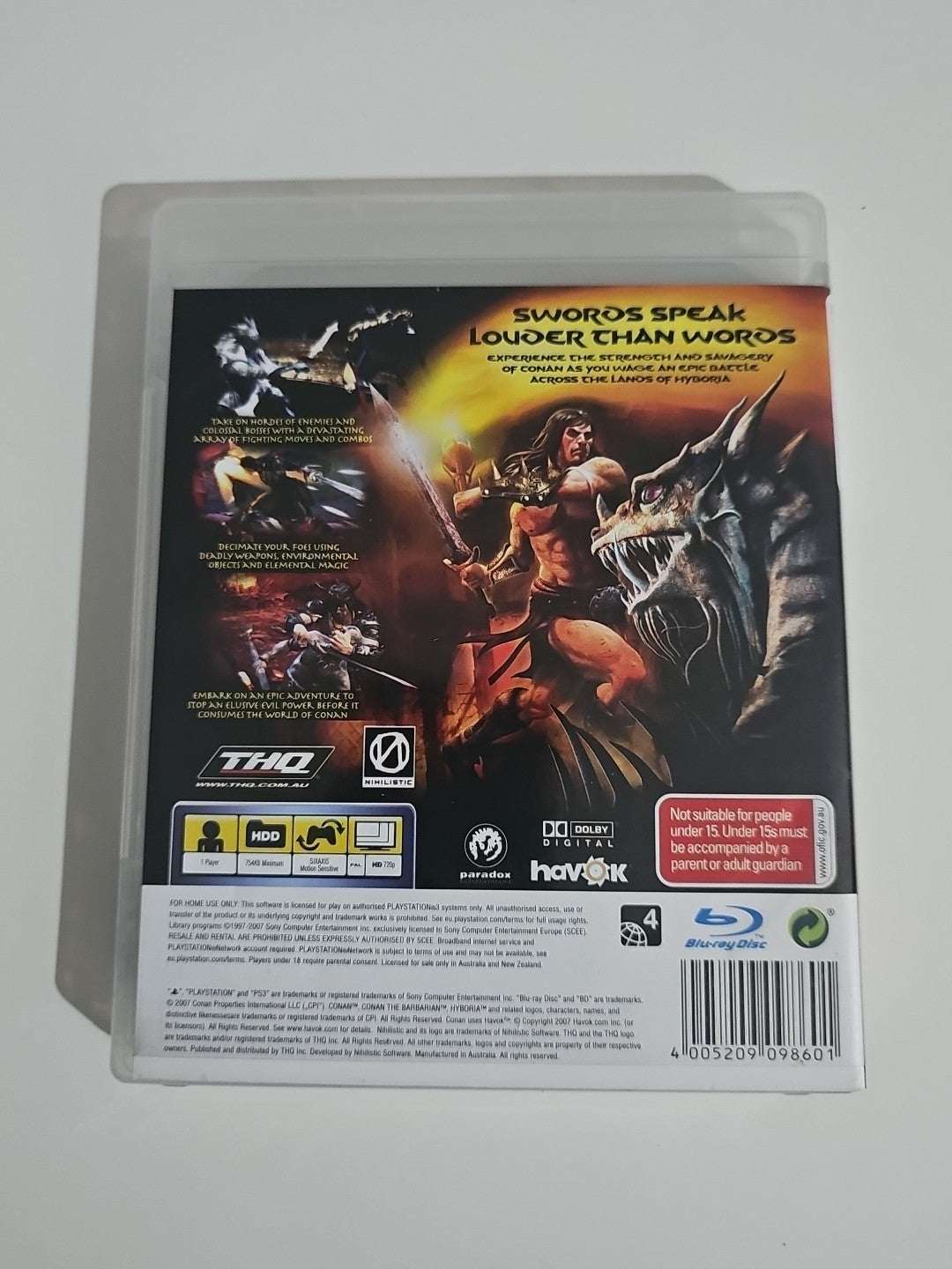 Conan Playstation 3 PS3 Game Retro Exchange Australia