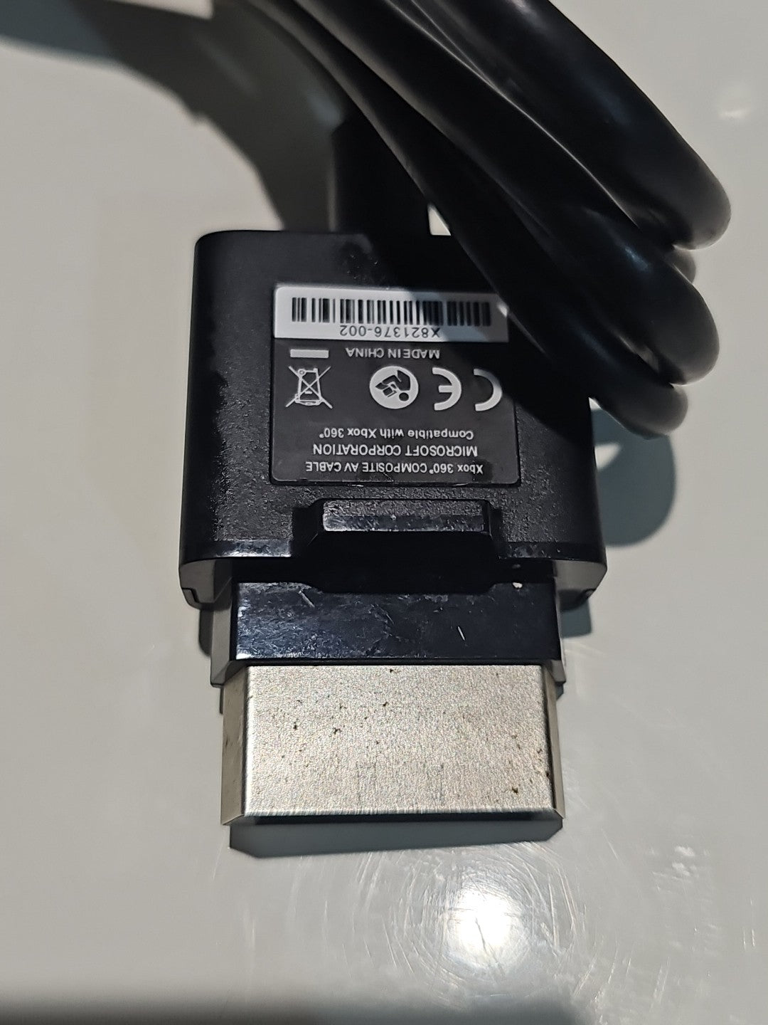 Genuine Microsoft Xbox 360 Composite AV Cable Cord X821376-002 Accessory Retro Exchange Australia