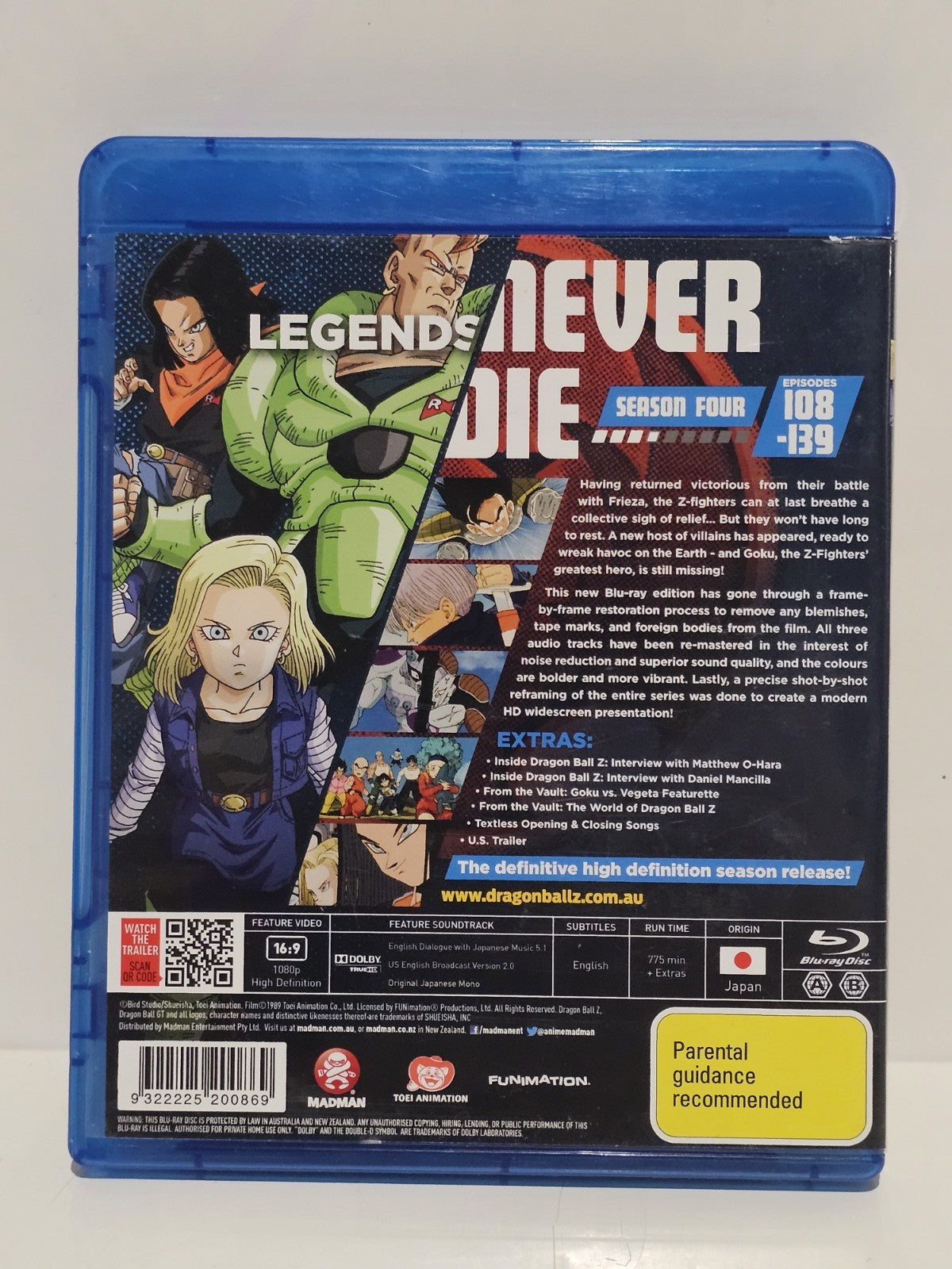 Dragon Ball Z – Season Four Blu-ray (Episodes 108–139) VGC Dvd Retro Exchange Australia