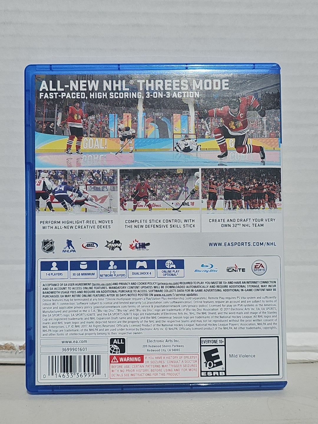 Sony PlayStation 4 Game - NHL 18 PlayStation 4 PS4 Retro Exchange Australia
