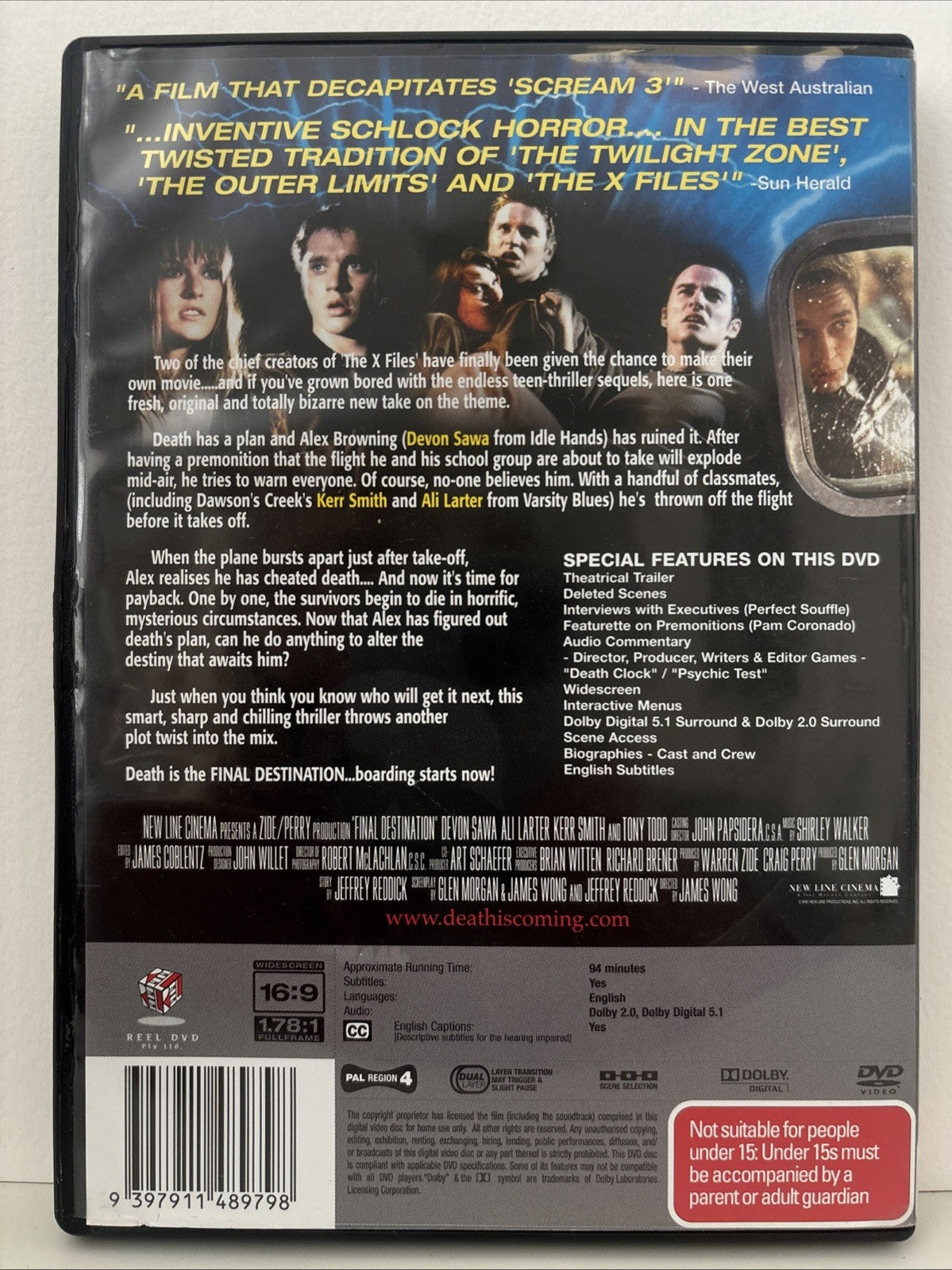 Final Destination DVD 2000 Horror Region 4 Retro Exchange Australia