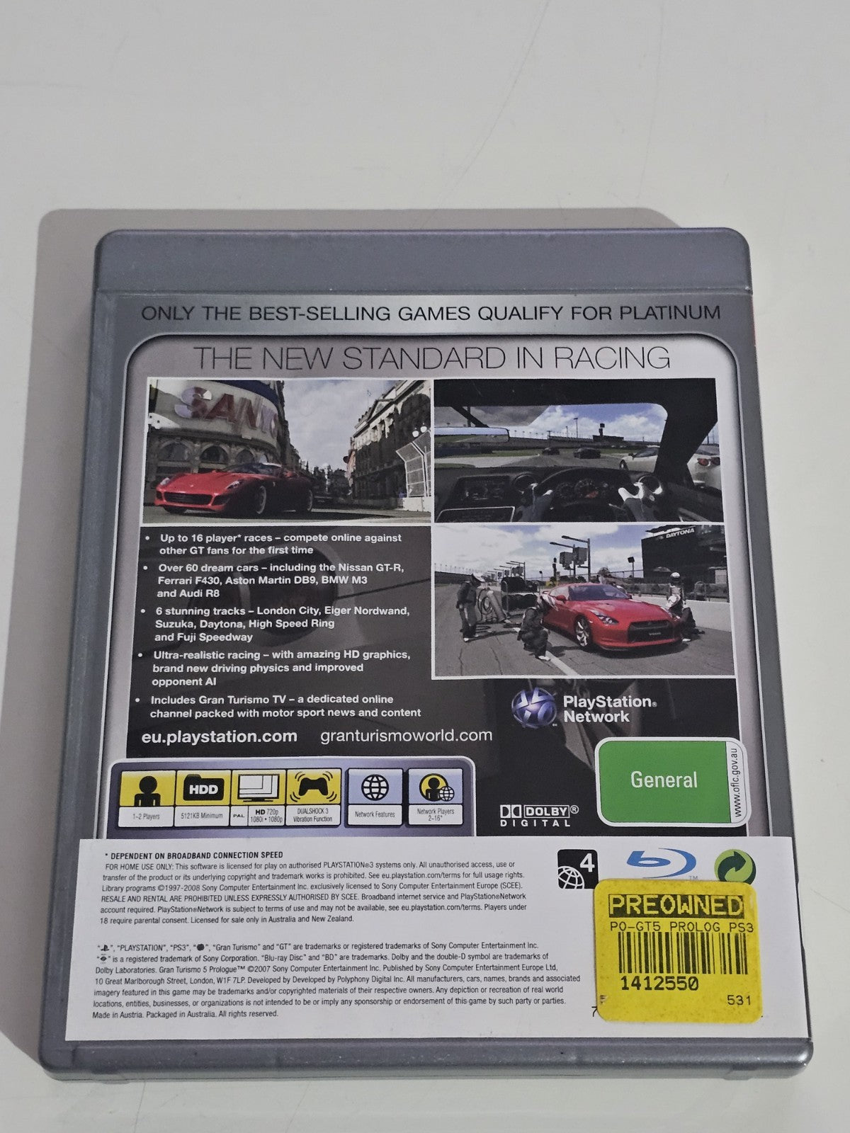 Gran Turismo 5 Prologue Sony PS3 Platinum Playstation 3 PlayStation 3 PS3 Game Retro Exchange Australia