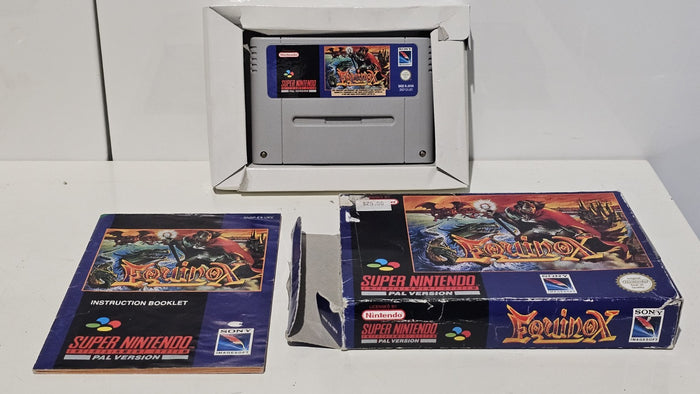 Equinox SNES PAL Complete In Box CIB Original Tray Super Nintendo Tested Working | Retro Exchange