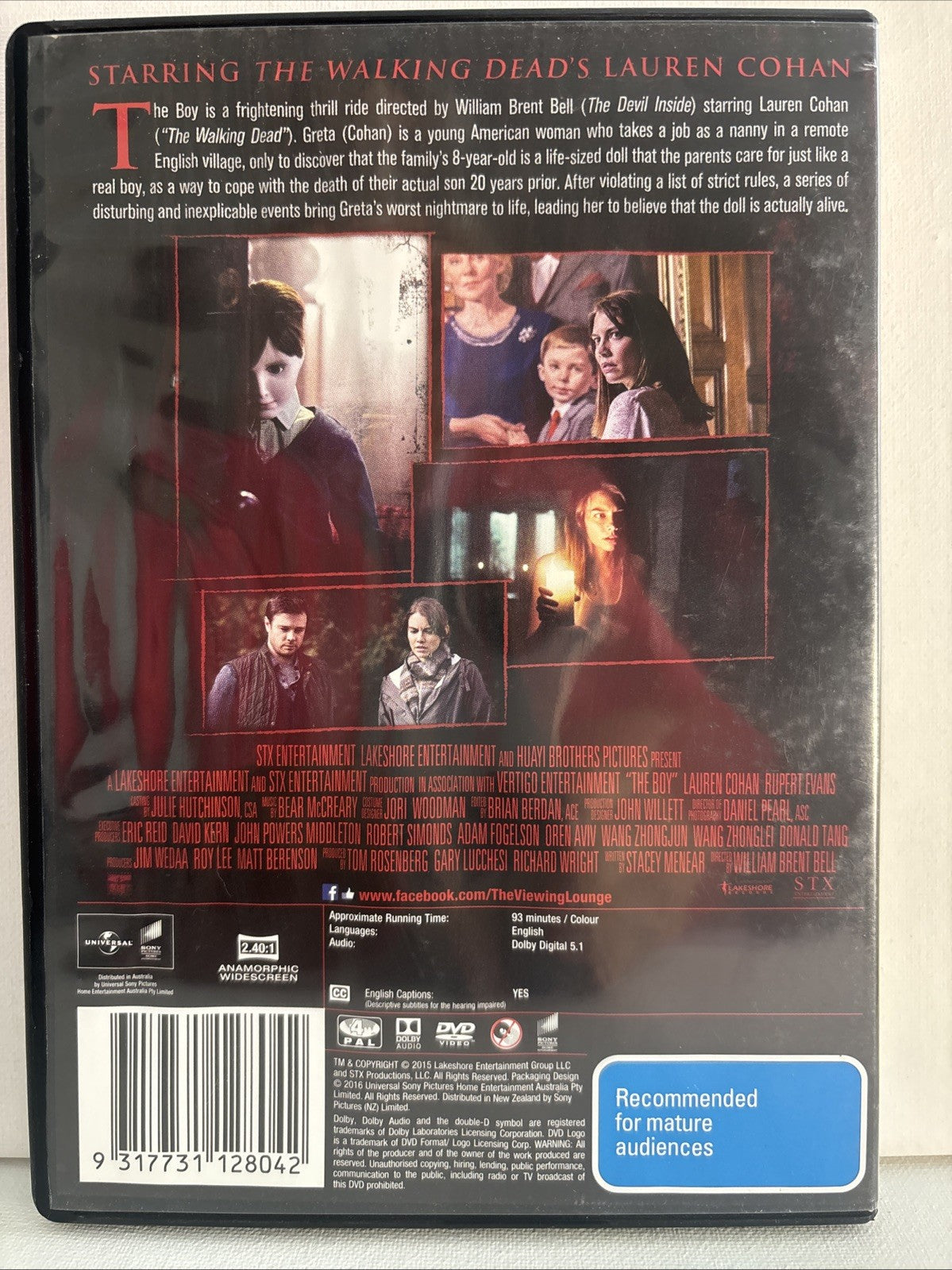 The Boy (DVD, 2016) Horror Region4 Retro Exchange Australia