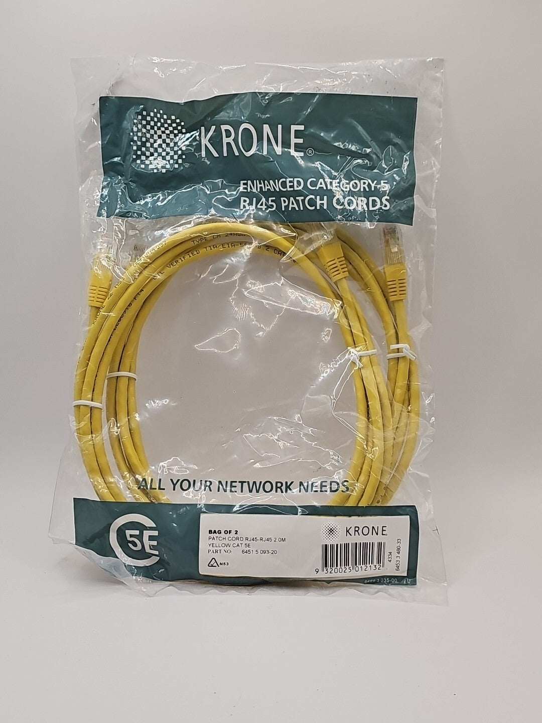 CAT5e Ethernet Network Patch Cable Bag Of 2, 2m RetroExchange Australia