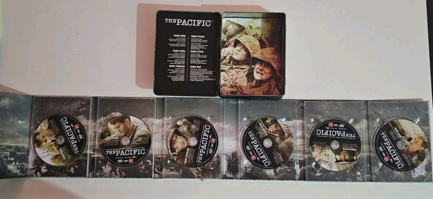 The Pacific Dvds Complete HBO Series Steel Metal Tin Box Set Edition: Region 4 Retro Exchange Australia